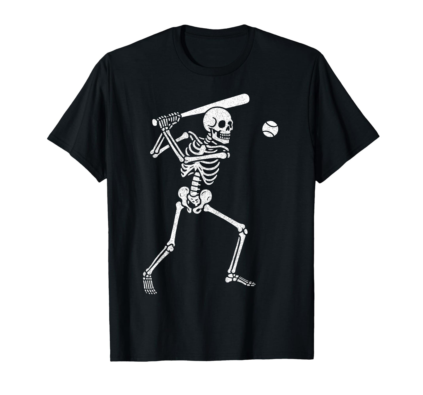 Baseball Skeleton Playing Baseball T-Shirt - Minimalist Print Men Women - T-Shirt, Sweatshirt, Hoodie
