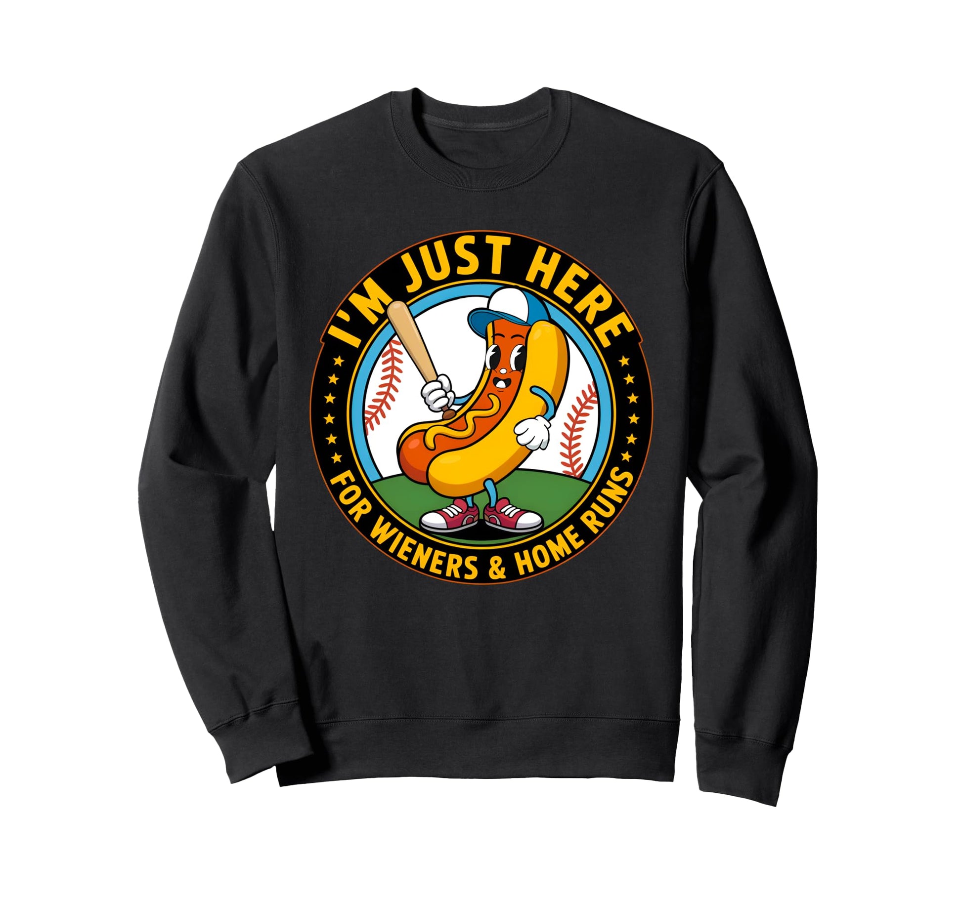 4Th July Hot Dog Im Just Here Sweatshirt - Minimalist Print for Adults - T-Shirt, Sweatshirt, Hoodie