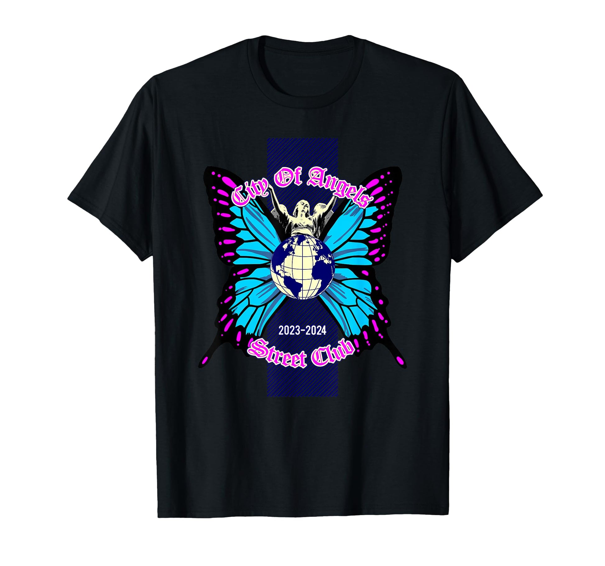 Butterfly City Angels Y2K Grunge Aesthetic T-Shirt - Graphic Print Unisex - T-Shirt, Sweatshirt, Hoodie