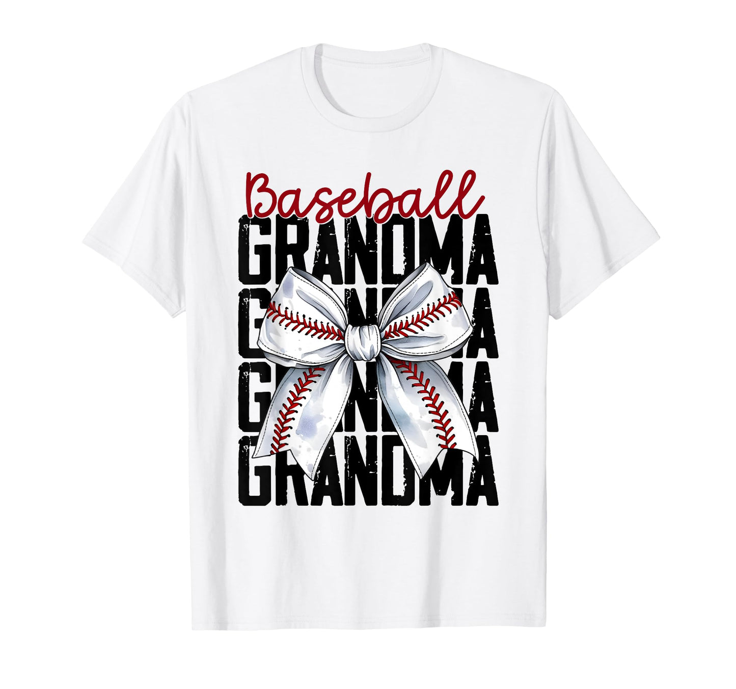 Baseball Coquette Bow Grandma Mom T-Shirt - Novelty Apparel for Adults - T-Shirt, Sweatshirt, Hoodie
