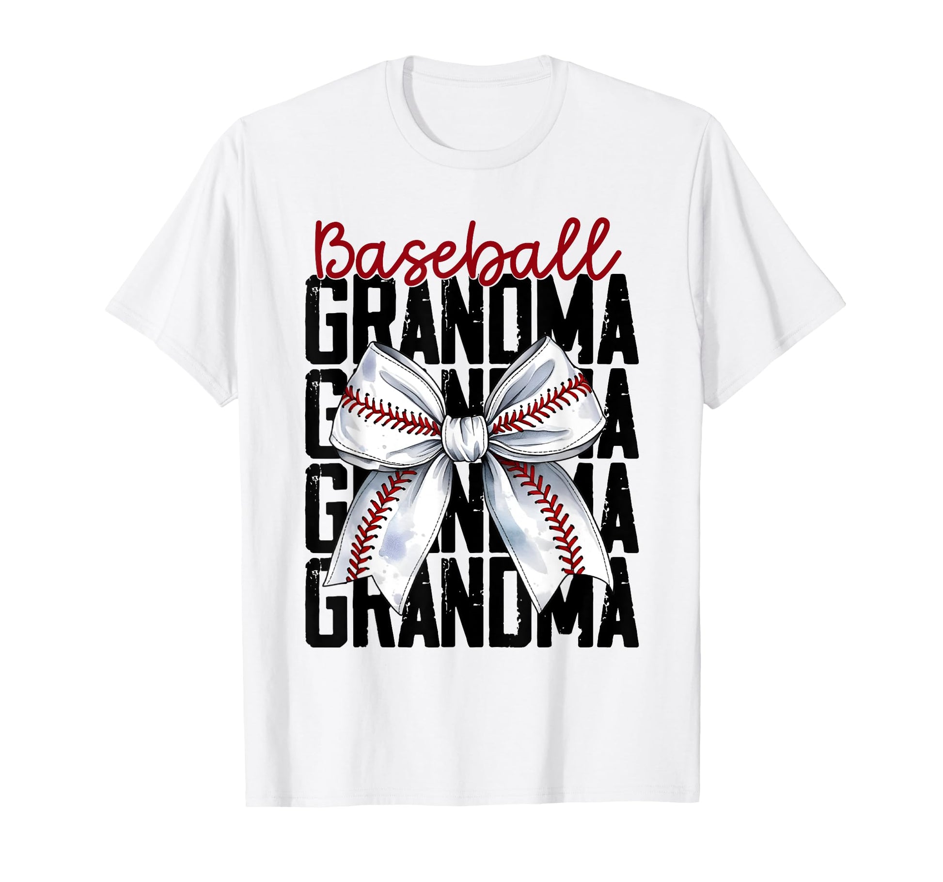 Baseball Coquette Bow Grandma Mom T-Shirt - Novelty Apparel for Adults - T-Shirt, Sweatshirt, Hoodie