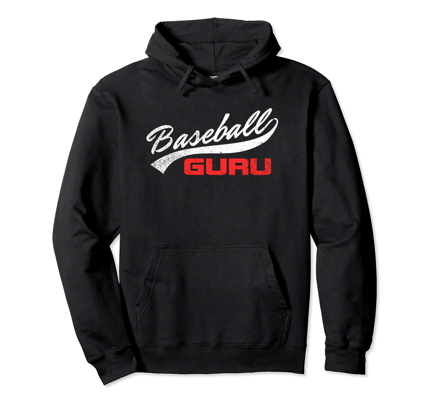 Baseball Guru Distressed Hoodie - Custom Art Print Unisex - T-Shirt, Sweatshirt, Hoodie