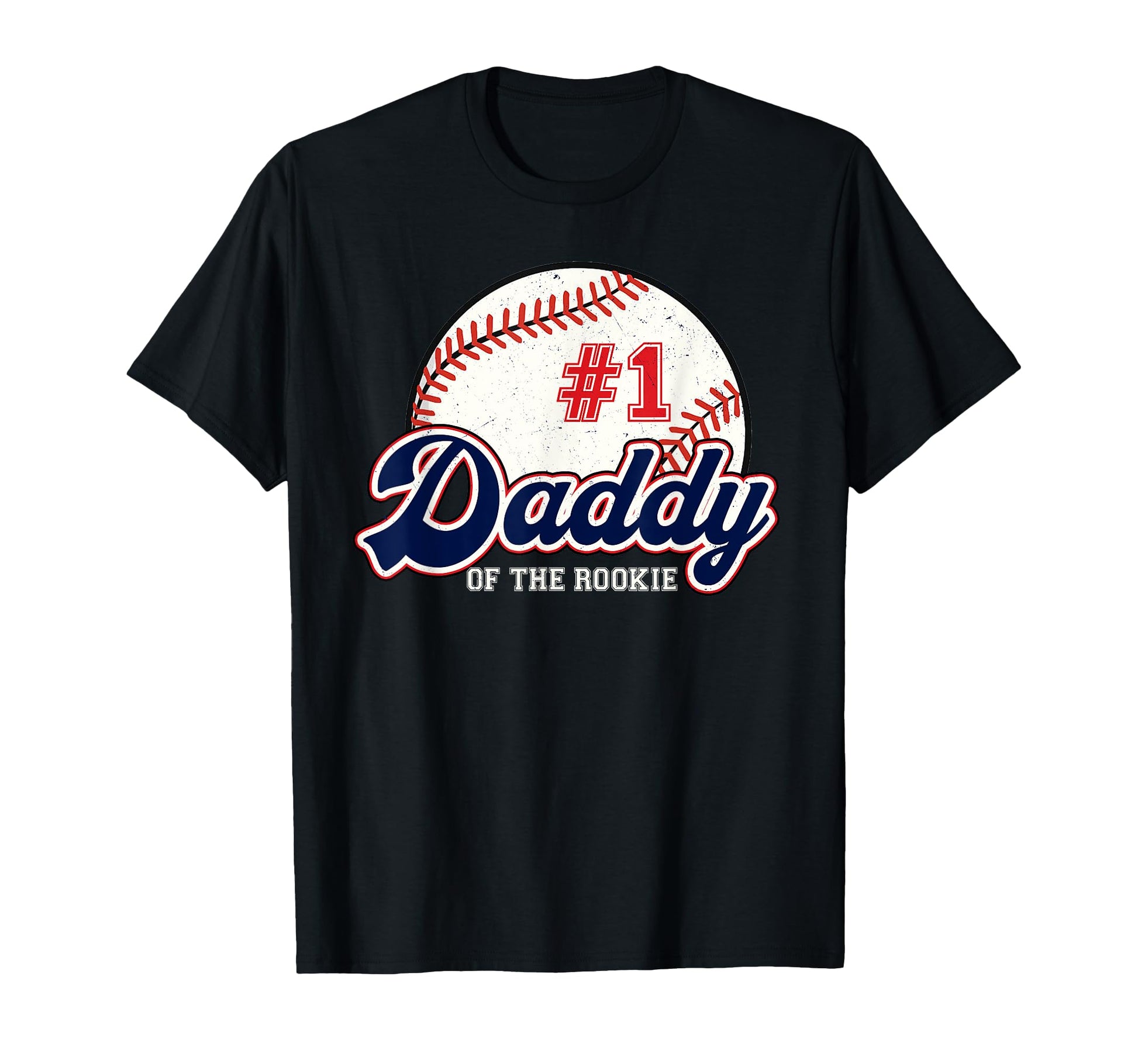 Daddy Rookie Rookie Year Baseball Papa T-Shirt - Trendy Graphic for Adults - T-Shirt, Sweatshirt, Hoodie