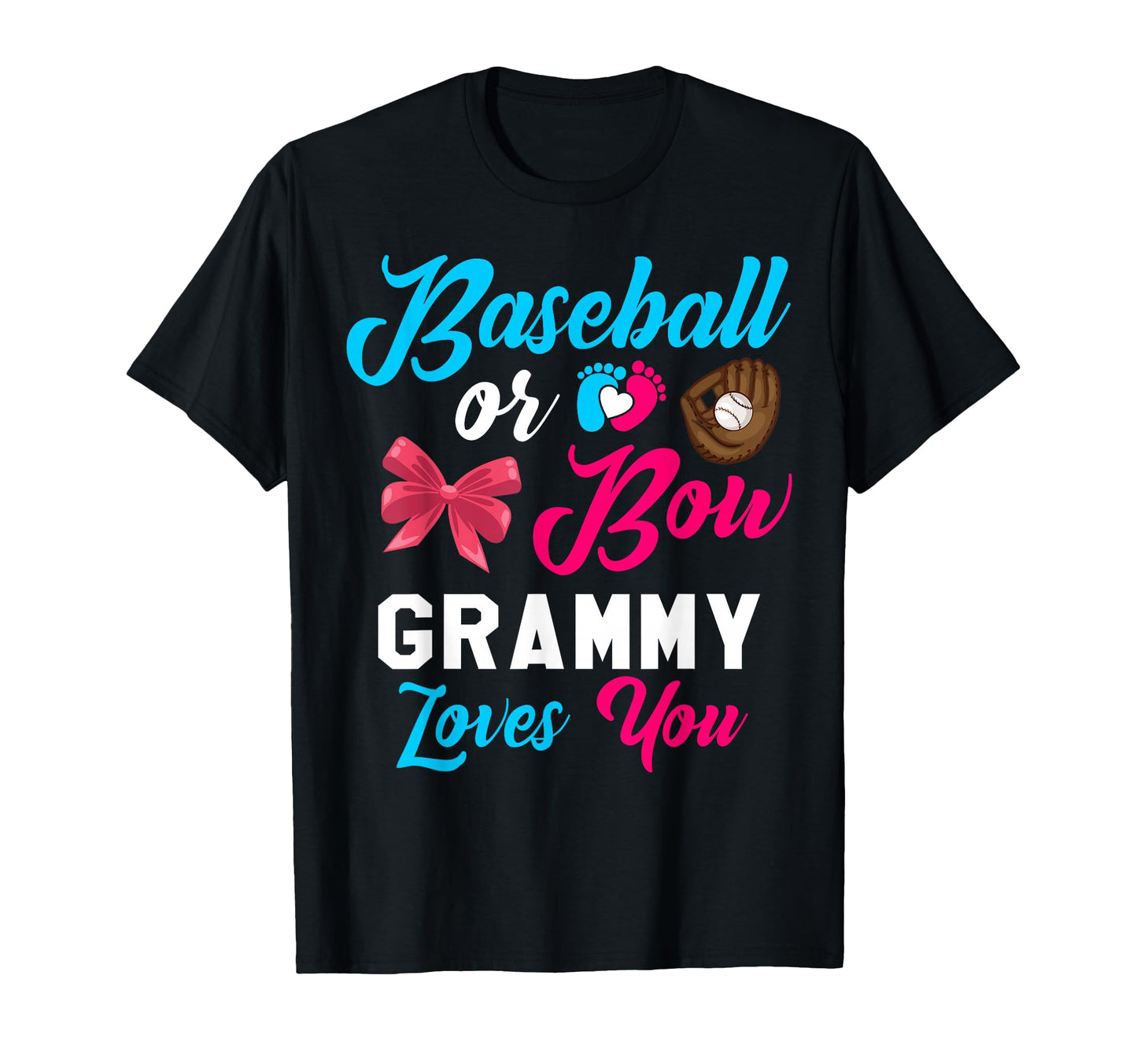 Baseball Or Bow Grammy Loves You T-Shirt - Aesthetic Graphic Unisex - T-Shirt, Sweatshirt, Hoodie
