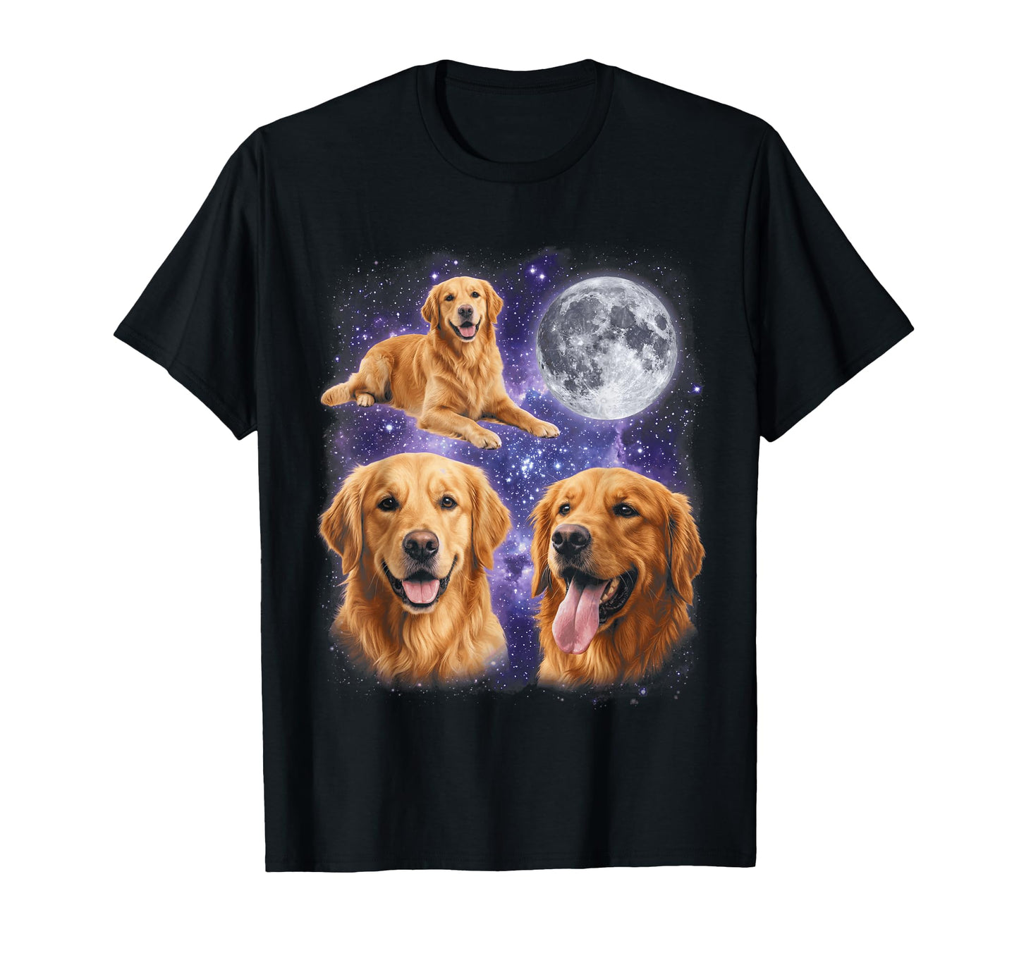 Golden Retriever Dog Owner Galaxy T-Shirt - Fun Novelty Design for Adults - T-Shirt, Sweatshirt, Hoodie