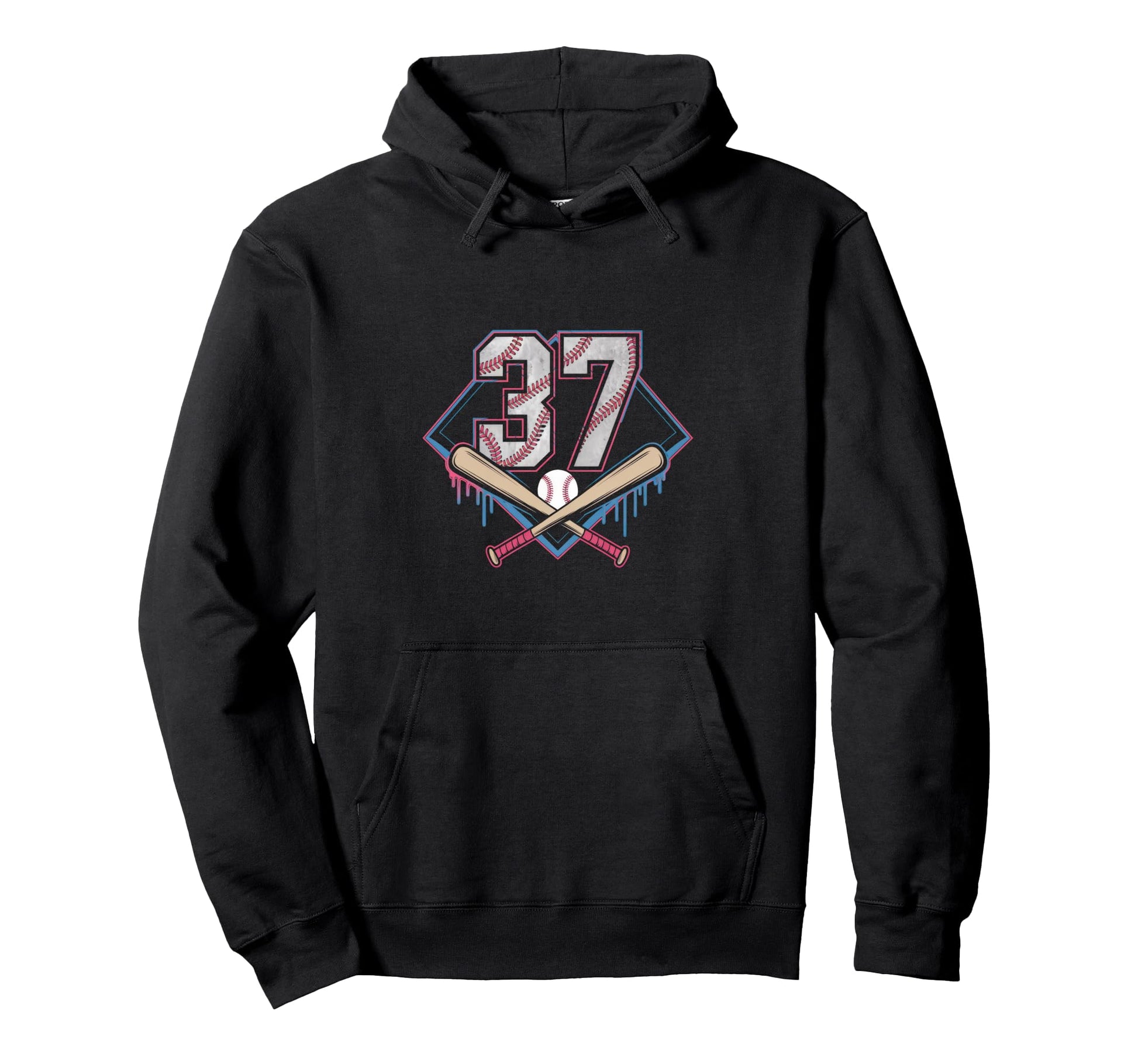 Baseball Home Ice Cream 37Th Birthday Hoodie - Minimalist Print Men Women - T-Shirt, Sweatshirt, Hoodie