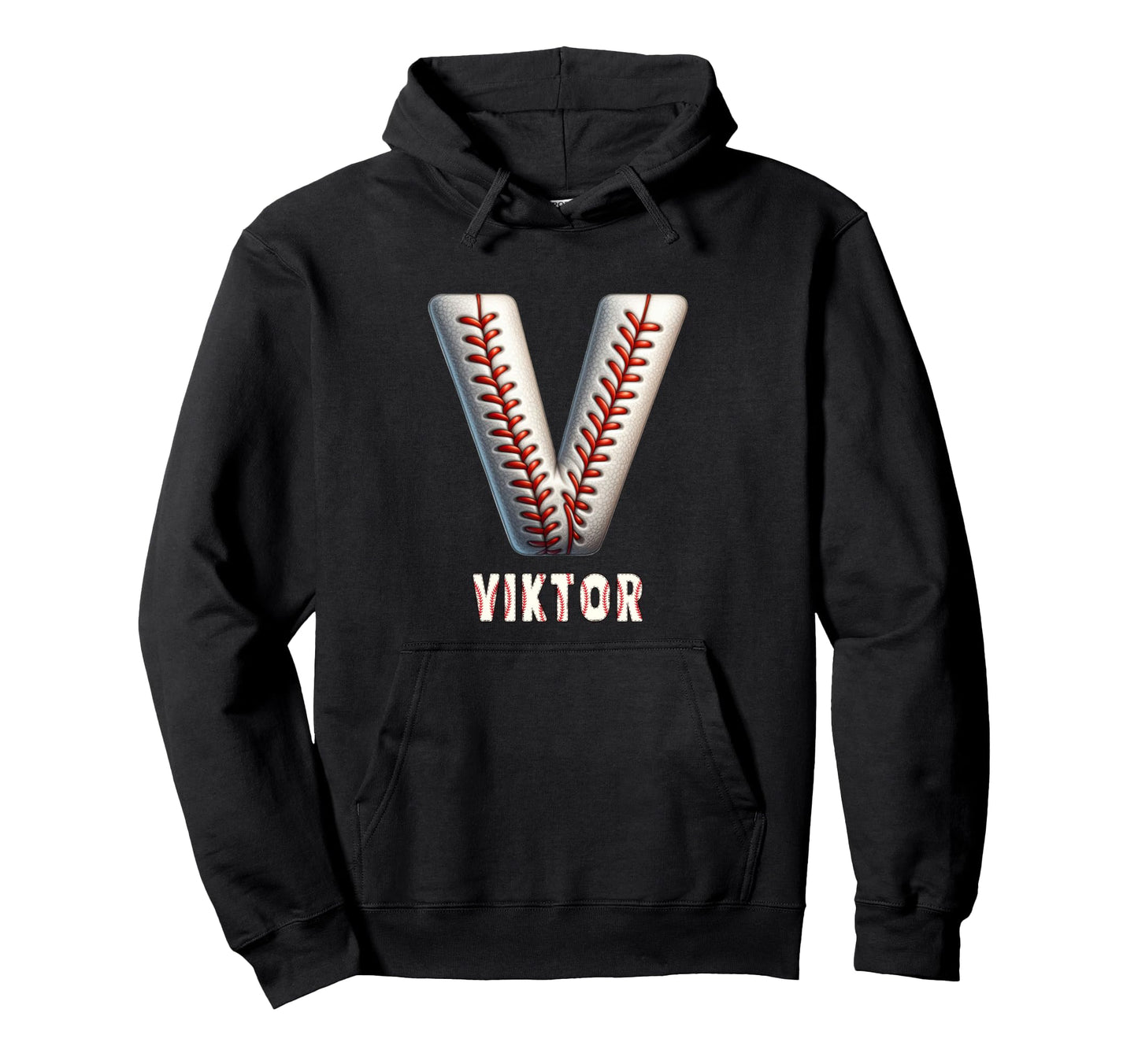 Baseball Home Run Veit Initial Letter Hoodie - Aesthetic Graphic Unisex - T-Shirt, Sweatshirt, Hoodie
