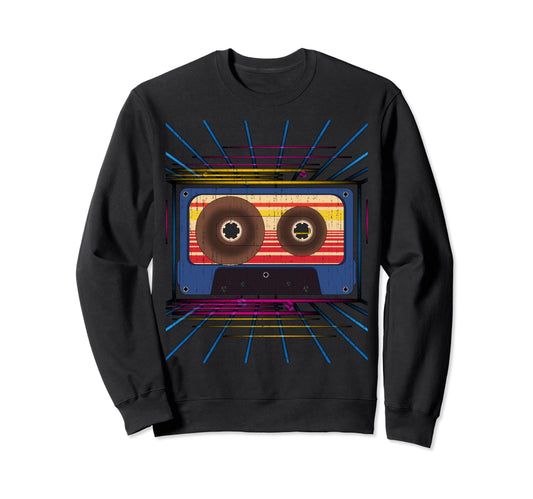 80S Music Lover Cassette Sweatshirt - Streetwear Style for Adults - T-Shirt, Sweatshirt, Hoodie
