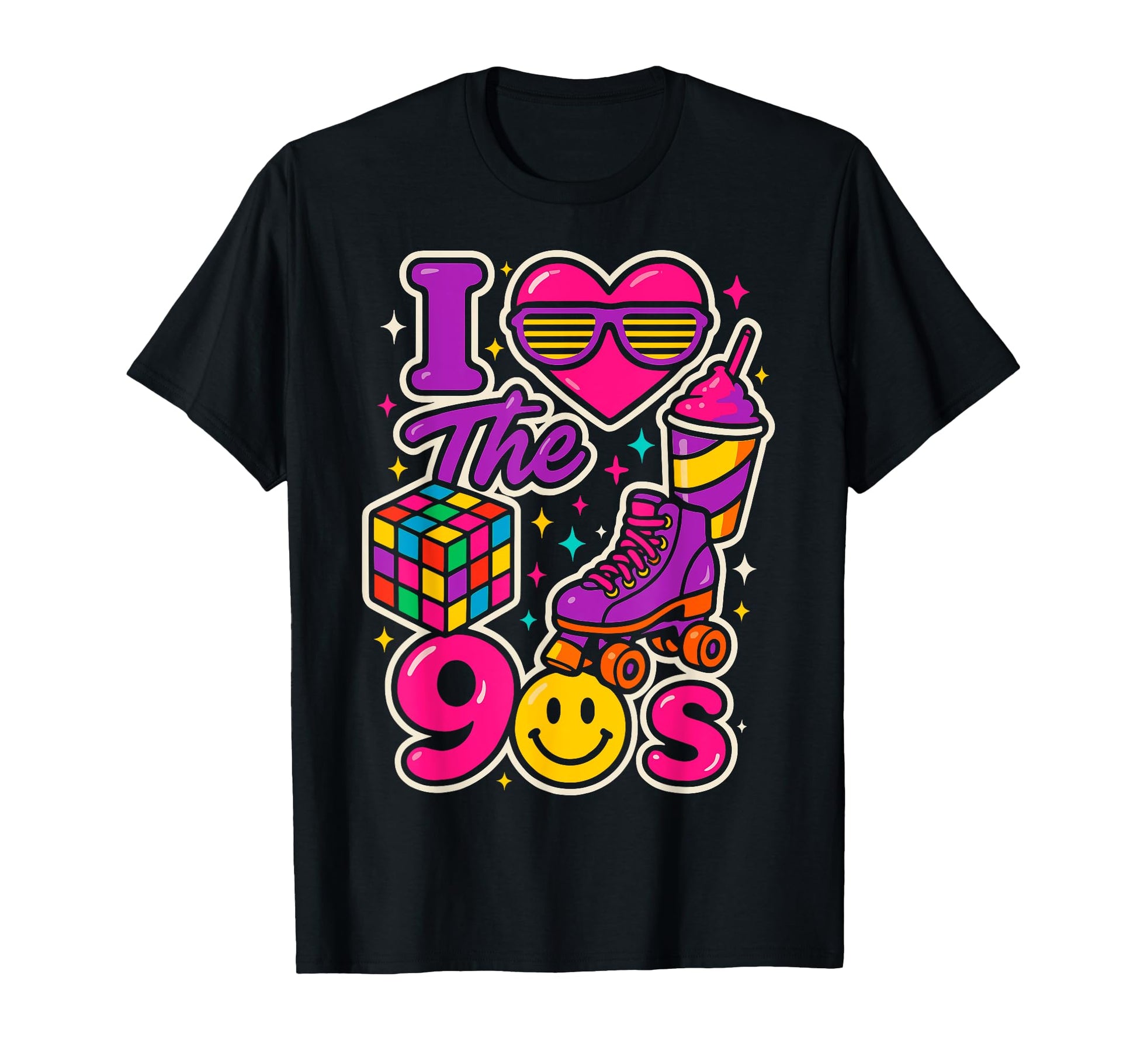 I Love 90S Throwback Roller Skate Fun T-Shirt - Unique Graphic Men Women - T-Shirt, Sweatshirt, Hoodie