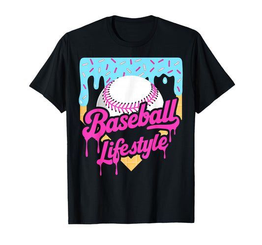 Baseball Life Lifestyle Home Plate Ice T-Shirt - Graphic Print for Adults - T-Shirt, Sweatshirt, Hoodie