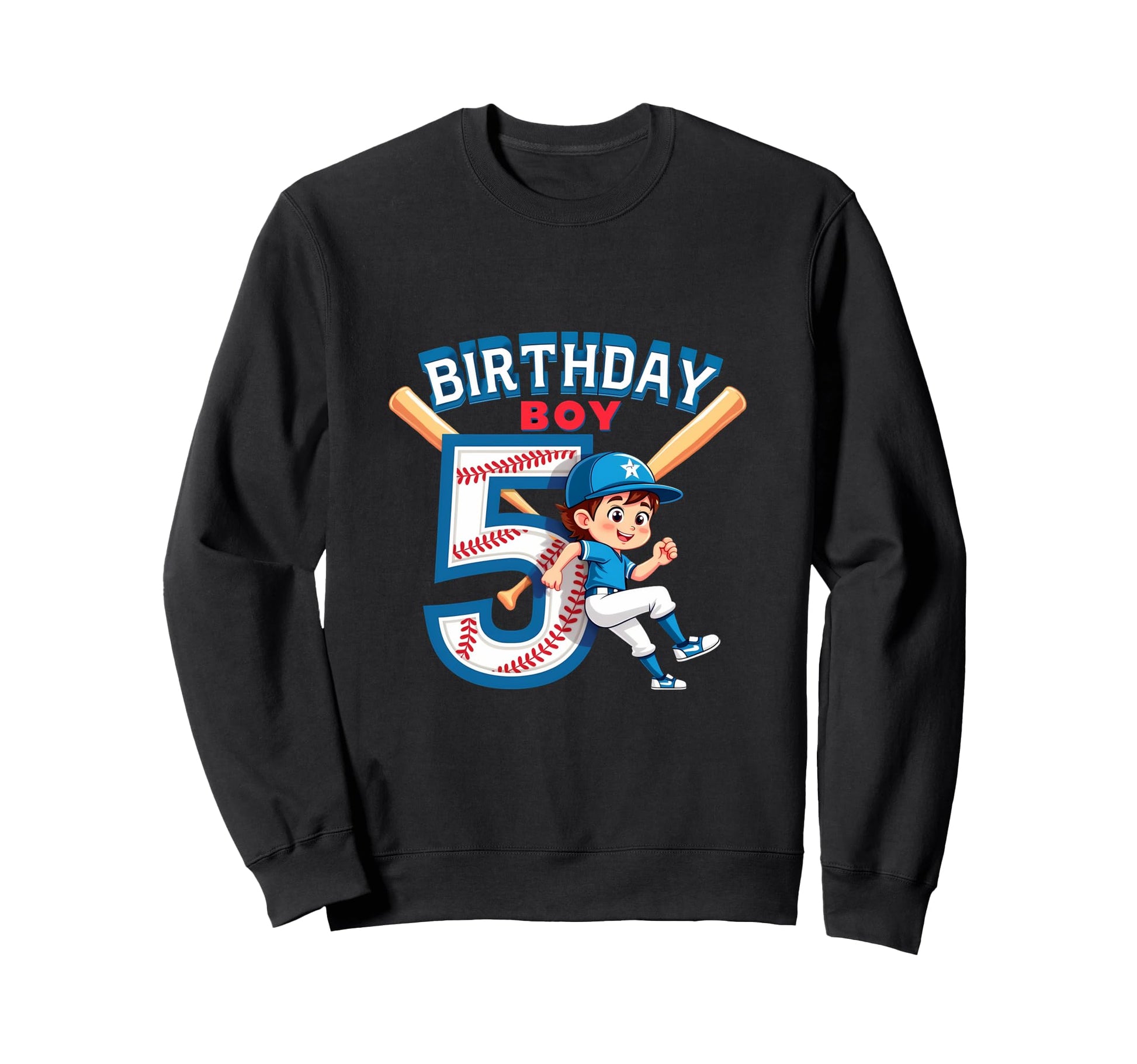 Birthday 5 Baseball Themed Sweatshirt - Streetwear Style Men Women - T-Shirt, Sweatshirt, Hoodie
