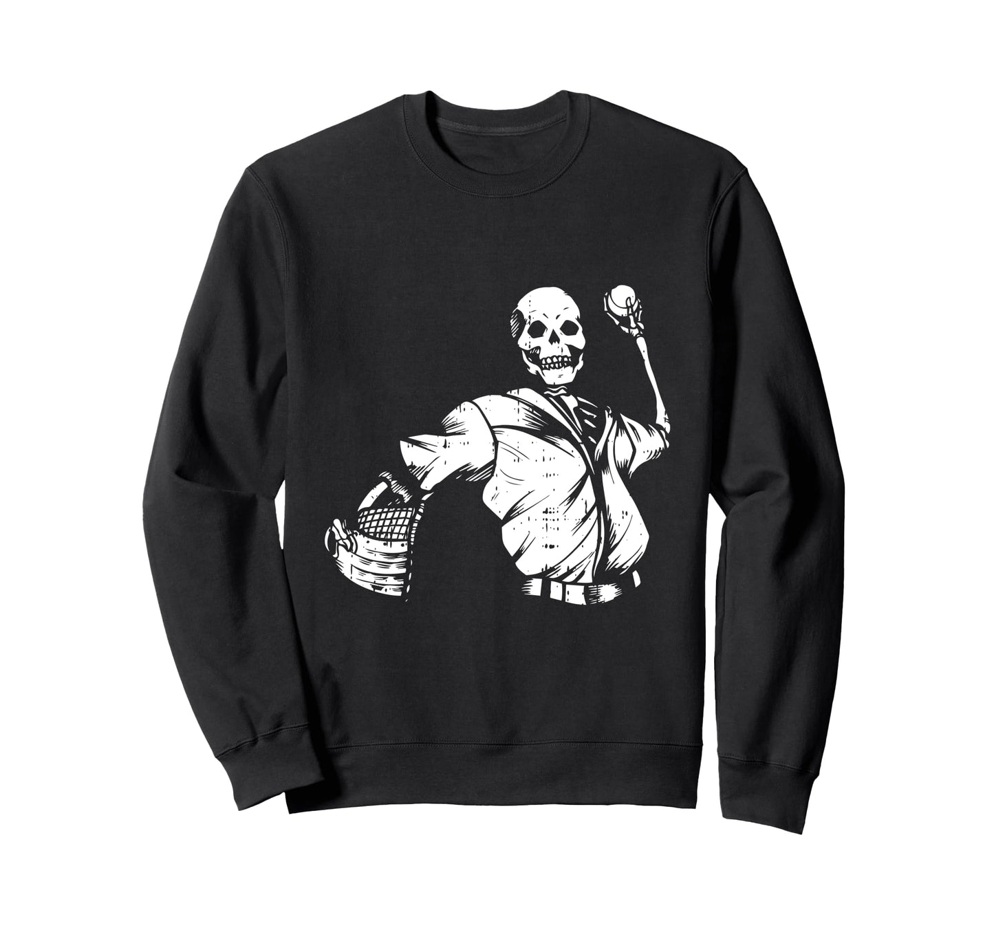 Baseball Skeleton Halloween Funny Sweatshirt - Streetwear Style for Adults - T-Shirt, Sweatshirt, Hoodie