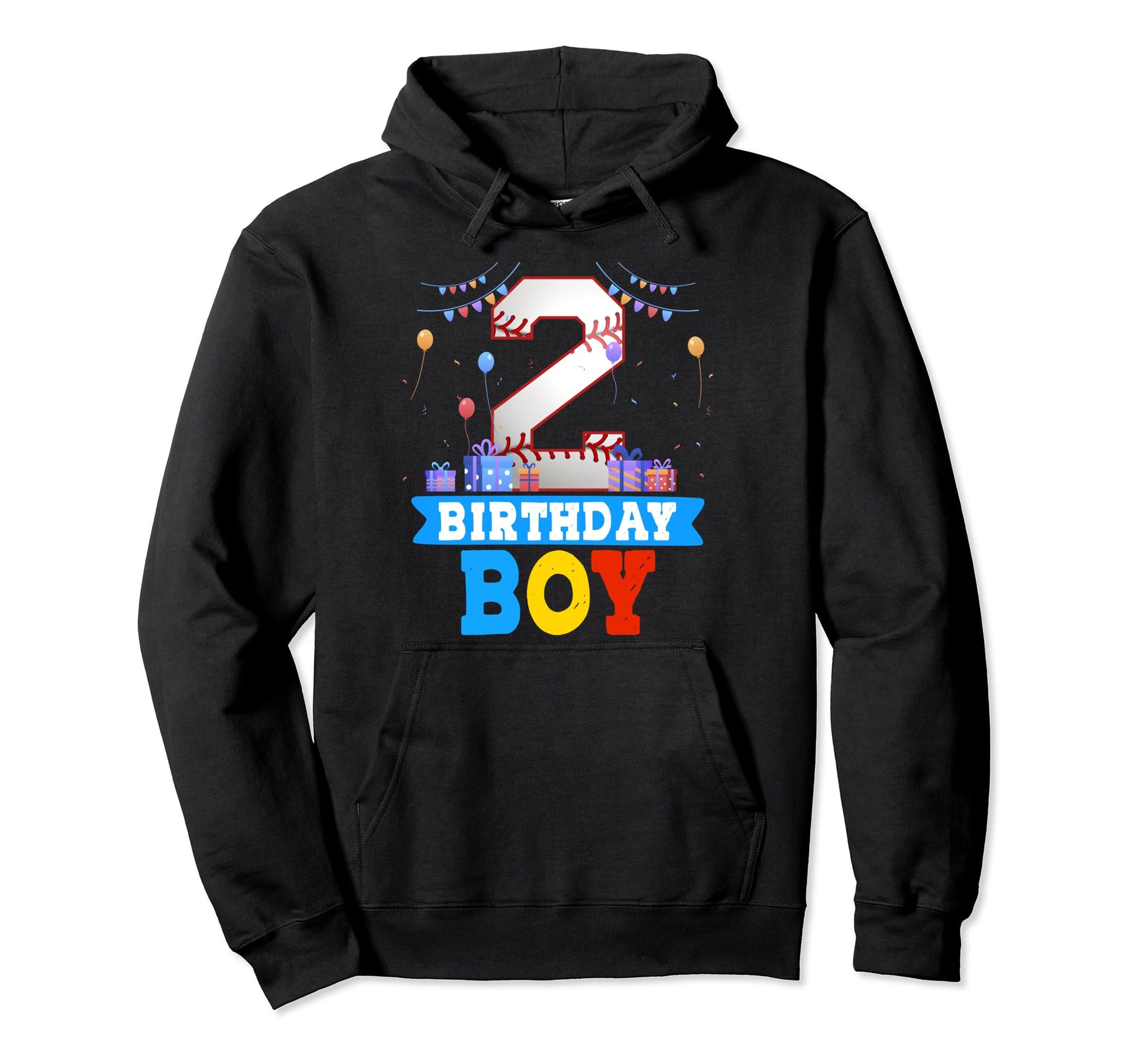 Happy 2Nd Birthday Baseball Sport Lover Hoodie - Unique Graphic for Adults - T-Shirt, Sweatshirt, Hoodie
