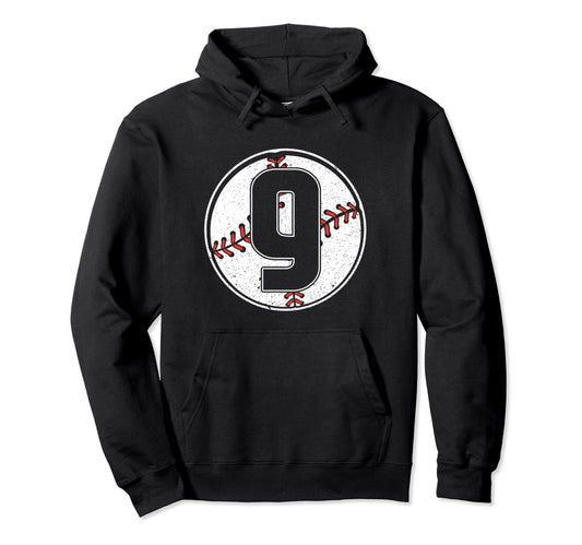 Baseball Birthday 9Th Birthday Party Hoodie - Custom Art Print Unisex - T-Shirt, Sweatshirt, Hoodie