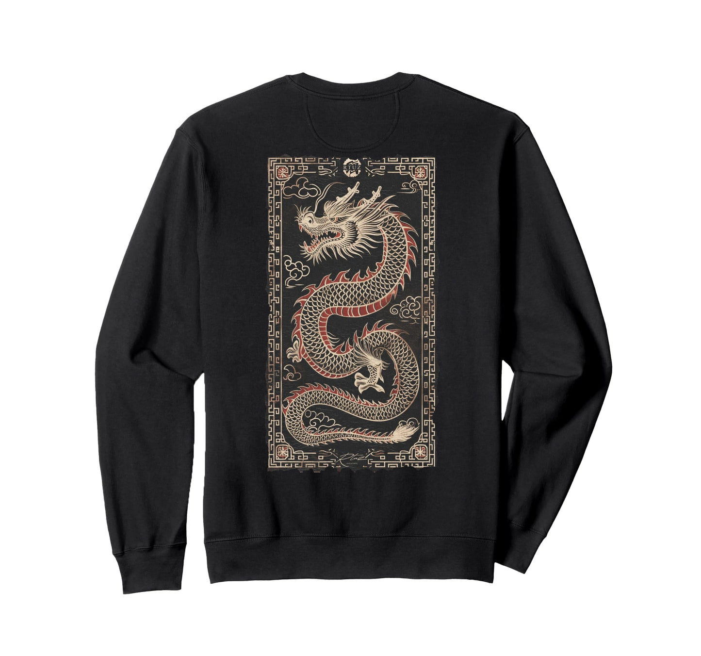 Aesthetic Back Dragon Y2K Sweatshirt - Fun Novelty Design Men Women - T-Shirt, Sweatshirt, Hoodie