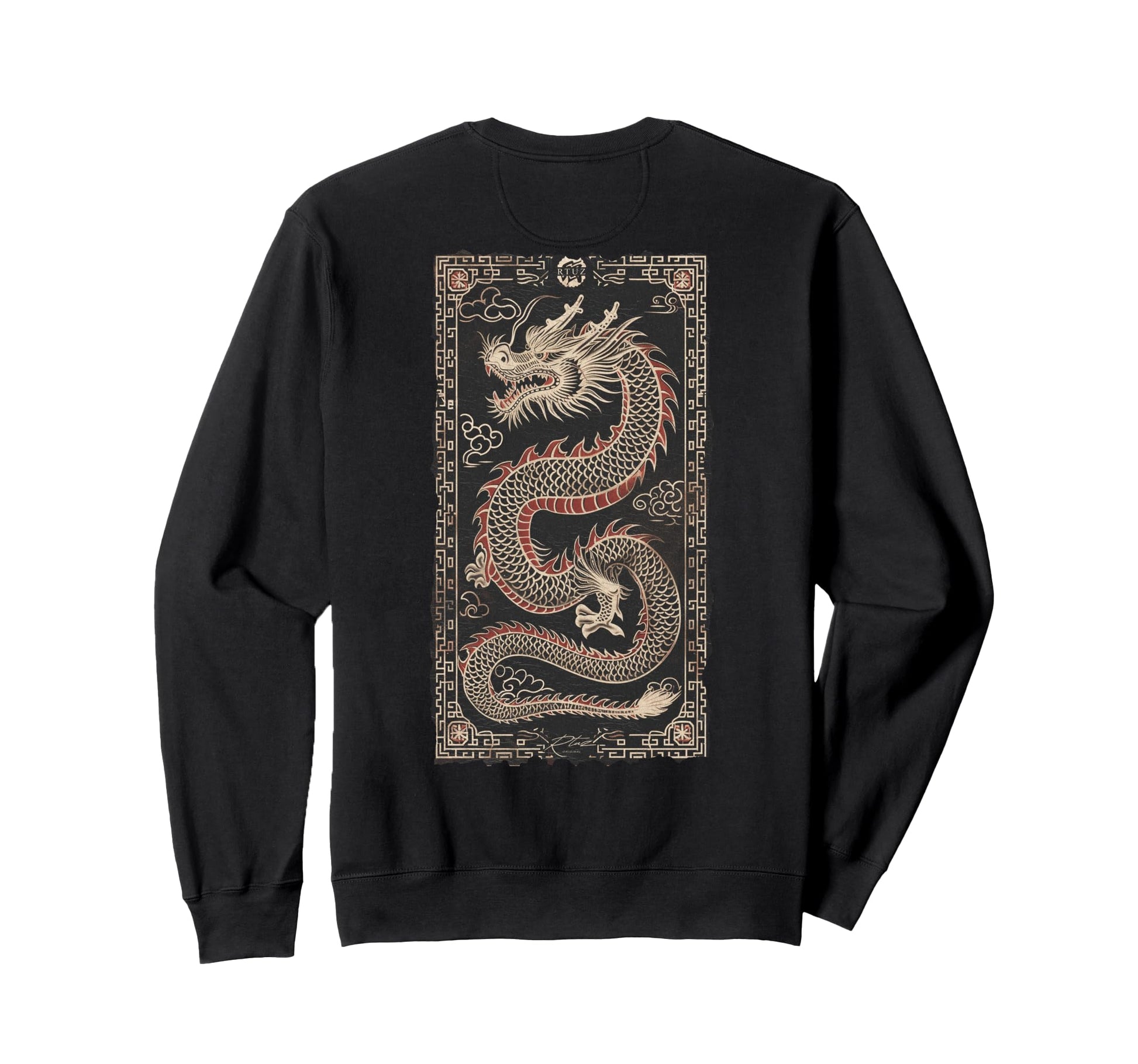 Aesthetic Back Dragon Y2K Sweatshirt - Fun Novelty Design Men Women - T-Shirt, Sweatshirt, Hoodie