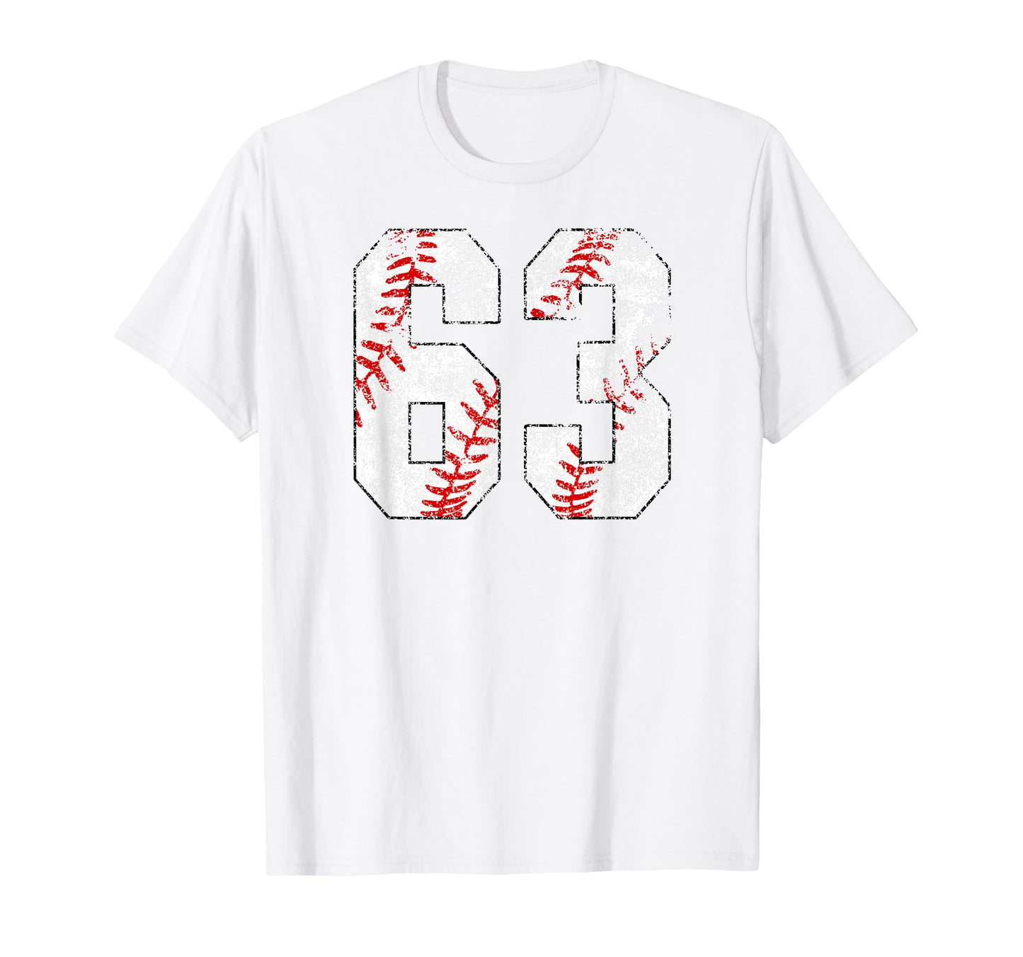 Distressed Baseball Number 63 Jersey T-Shirt - Casual Everyday Wear Unisex - T-Shirt, Sweatshirt, Hoodie