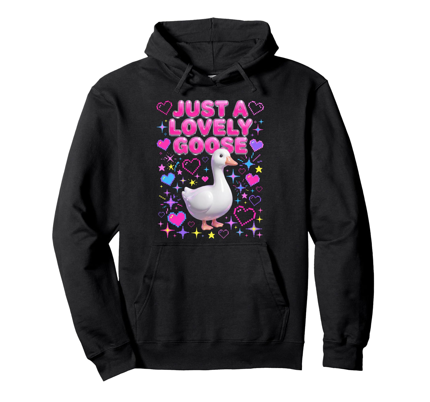 Just Lovely Goose Y2K Valentines Day Hoodie - Graphic Print Men Women - T-Shirt, Sweatshirt, Hoodie