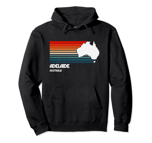 Adelaide Australia Stripes Hoodie - Casual Everyday Wear Men Women - T-Shirt, Sweatshirt, Hoodie