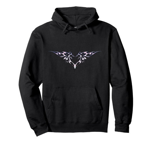 Alt Aesthetic Heart Tribal Heart Love Hoodie - Unique Graphic for Adults - T-Shirt, Sweatshirt, Hoodie