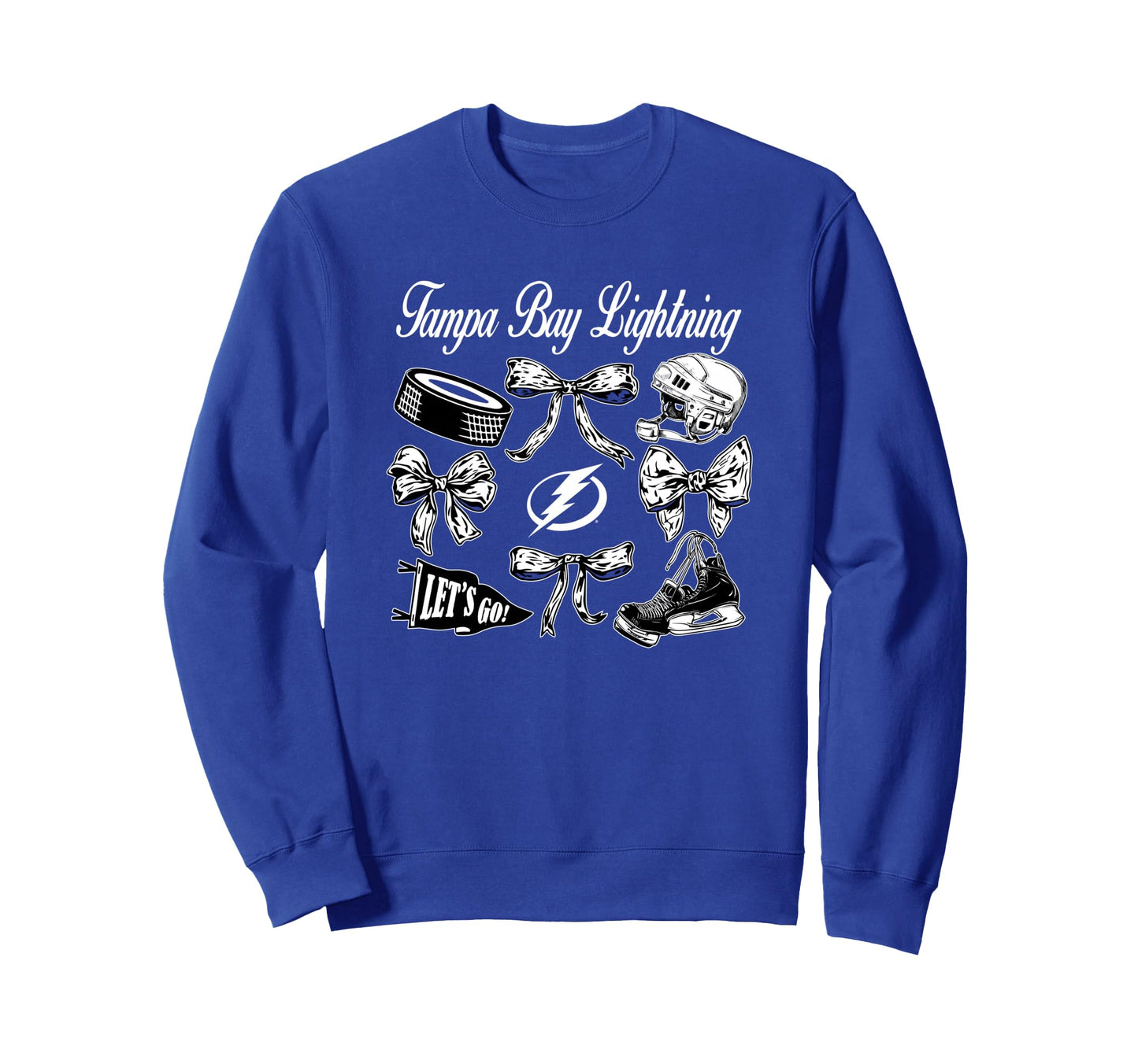 Tampa Bay Lightning Bows Royal Sweatshirt - Minimalist Print Men Women - T-Shirt, Sweatshirt, Hoodie