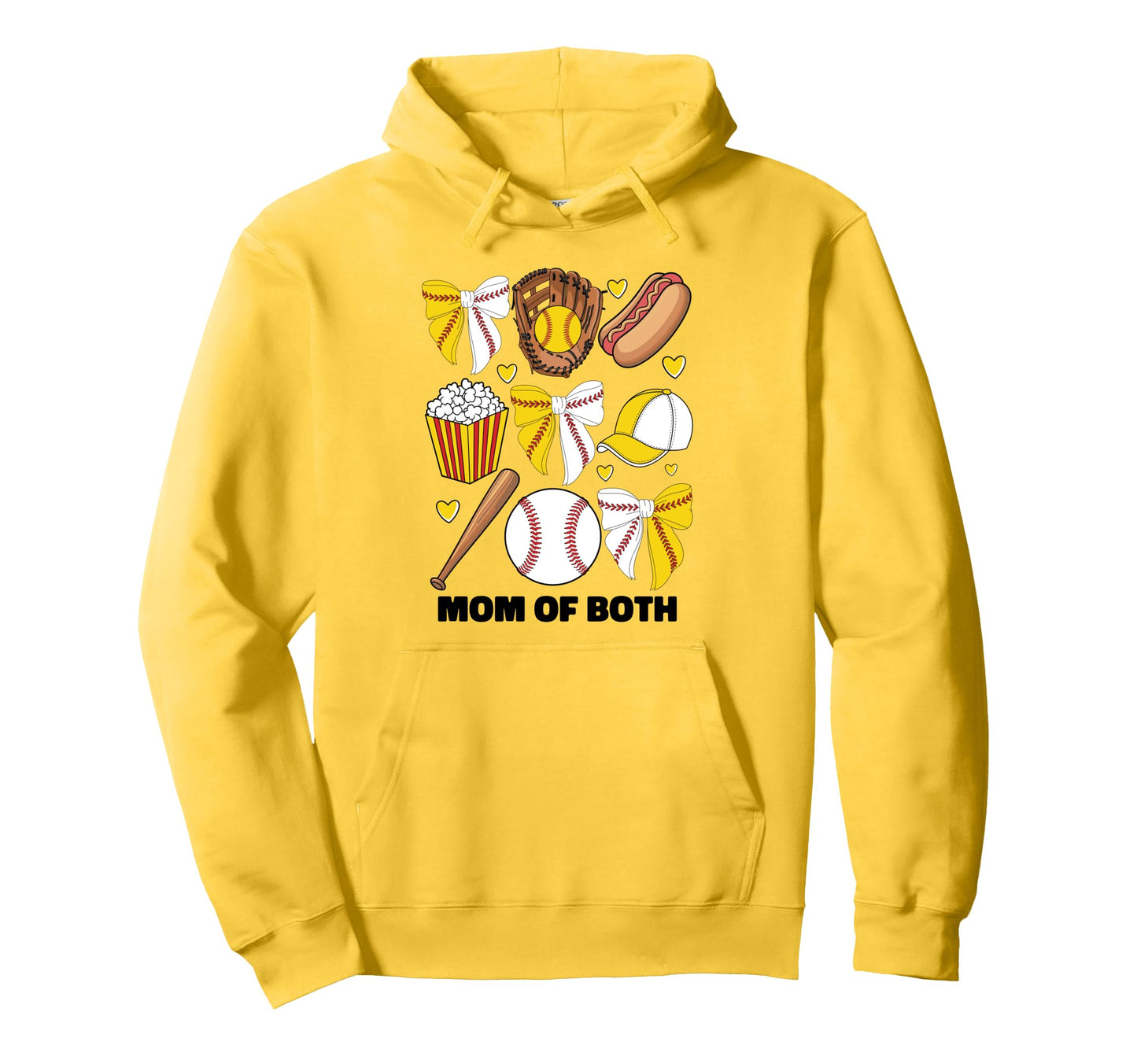 Mom Both Baseball And Softball Mom Hoodie - Novelty Apparel Men Women - T-Shirt, Sweatshirt, Hoodie