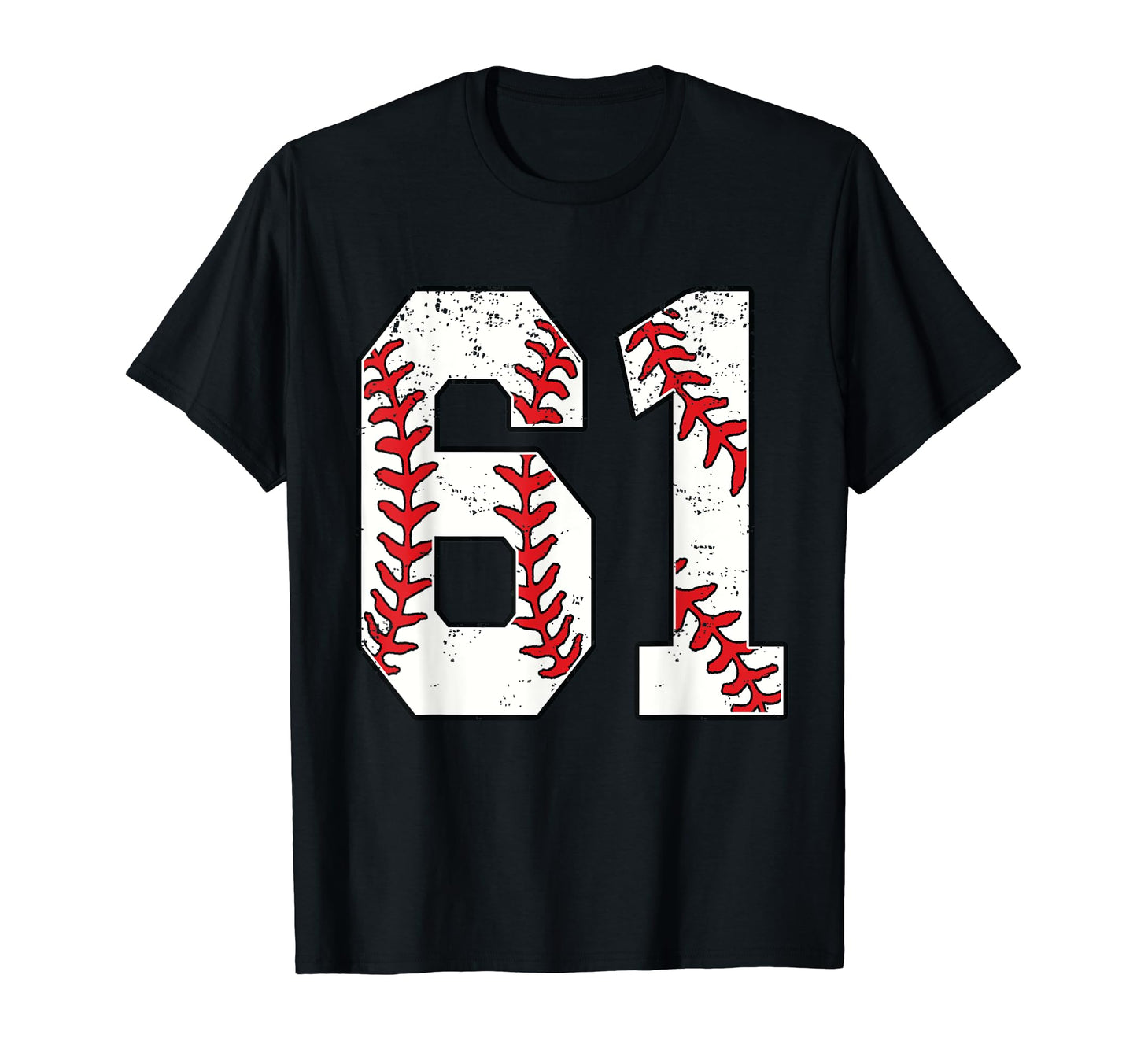 Number 61 Baseball 61 Jersey Number T-Shirt - Trendy Graphic for Adults - T-Shirt, Sweatshirt, Hoodie