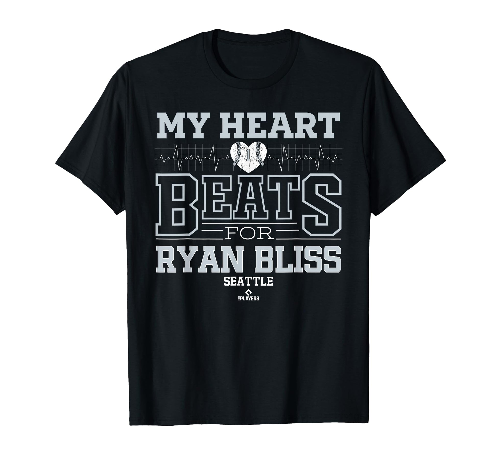 My Heart Beats Ryan Bliss Seattle Baseball T-Shirt - Graphic Print Unisex - T-Shirt, Sweatshirt, Hoodie