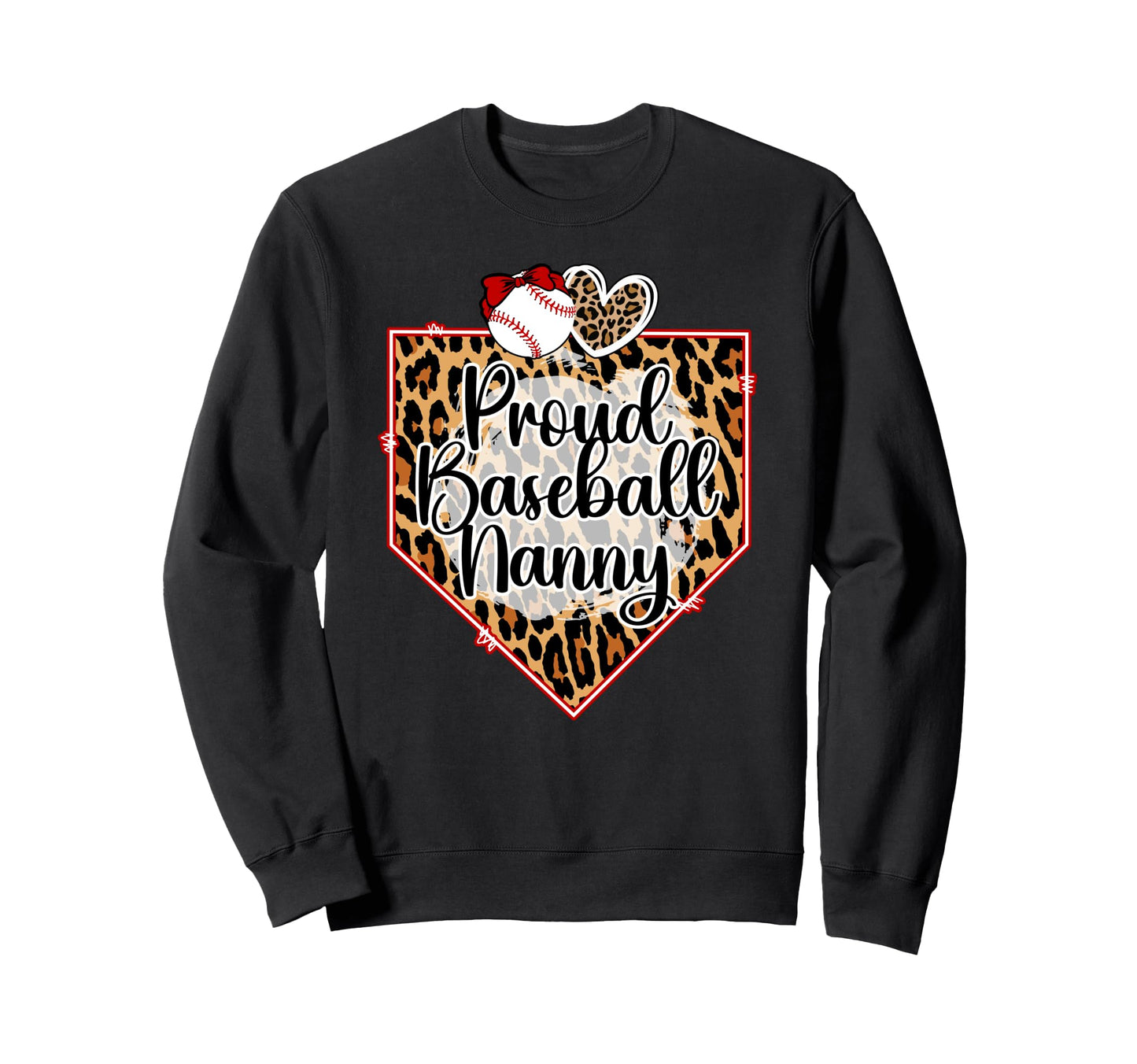 Proud Baseball Nanny Baseball Sweatshirt - Minimalist Print Men Women - T-Shirt, Sweatshirt, Hoodie