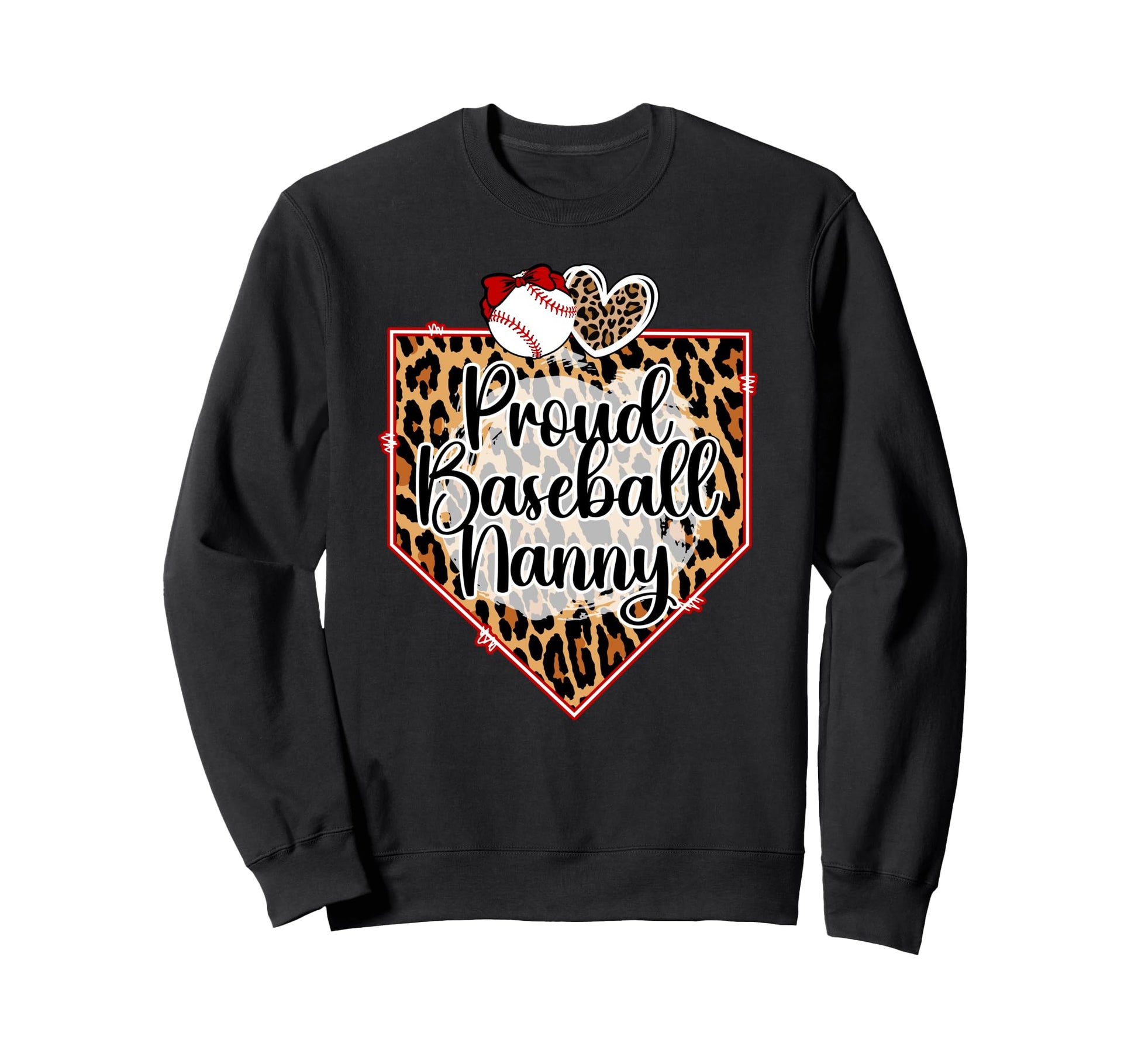 Proud Baseball Nanny Baseball Sweatshirt - Minimalist Print Men Women - T-Shirt, Sweatshirt, Hoodie