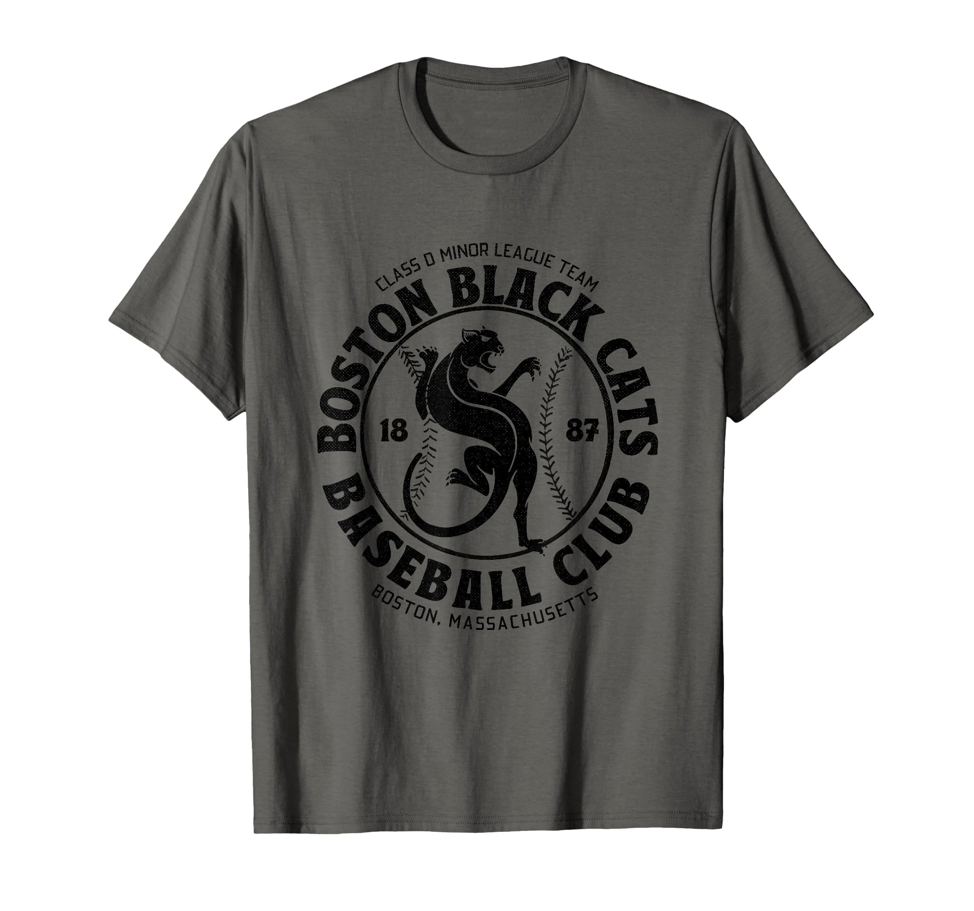 Boston Black Cats Baseball Minor League T-Shirt - Novelty Apparel Unisex - T-Shirt, Sweatshirt, Hoodie