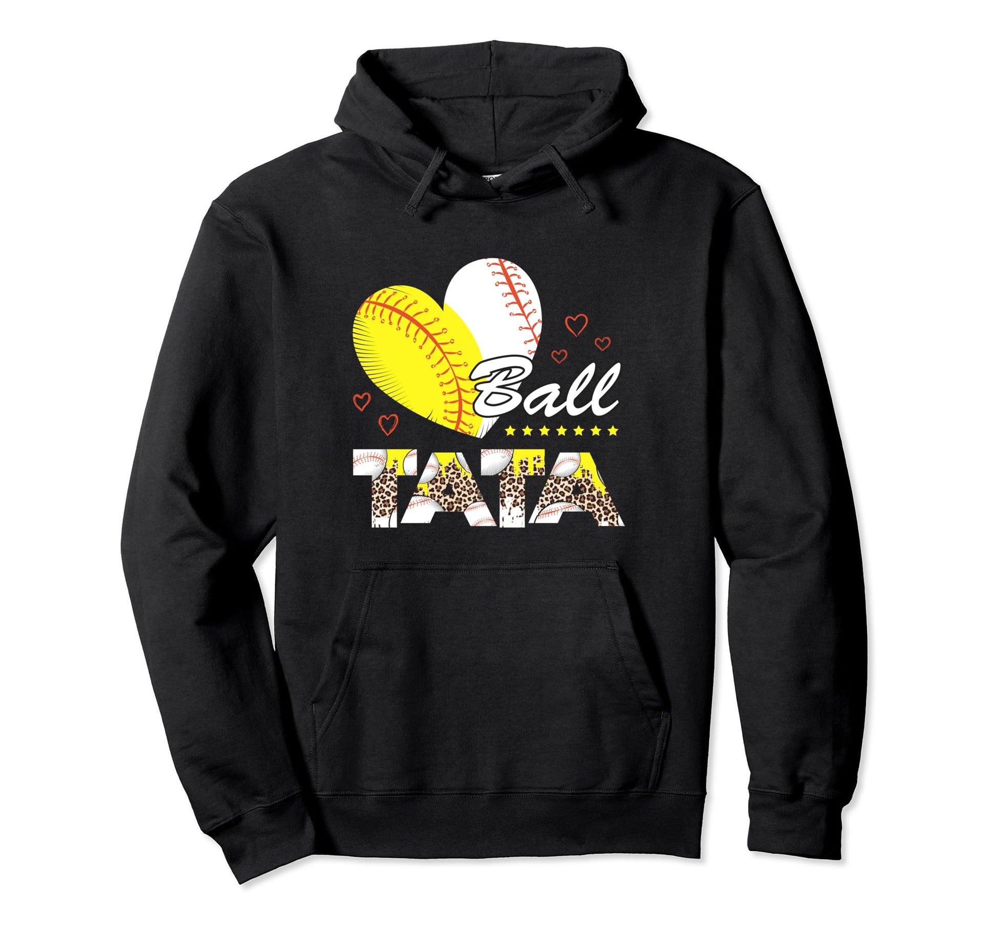 Tata Both Baseball Softball Mothers Day Hoodie - Minimalist Print Unisex - T-Shirt, Sweatshirt, Hoodie