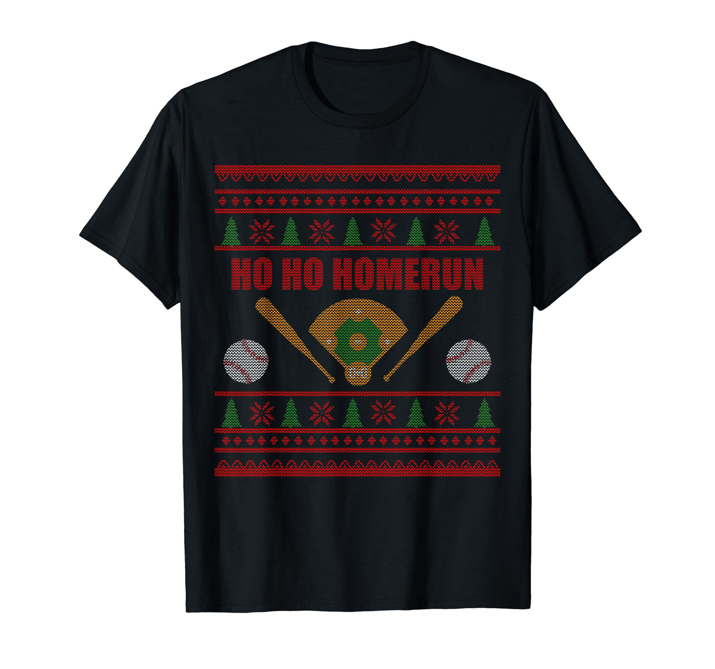 Ho Ho Homerun Funny Baseball Player T-Shirt - Fun Novelty Design Unisex - T-Shirt, Sweatshirt, Hoodie