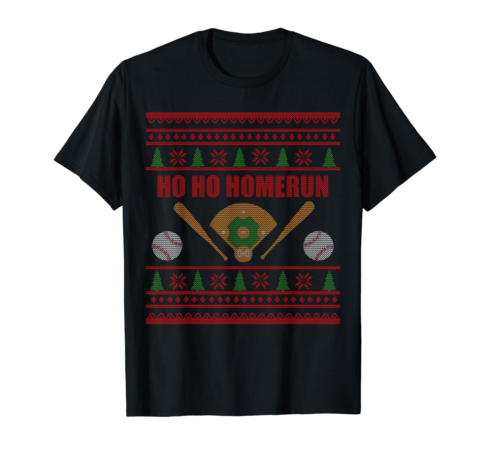 Ho Ho Homerun Funny Baseball Player T-Shirt - Fun Novelty Design Unisex - T-Shirt, Sweatshirt, Hoodie