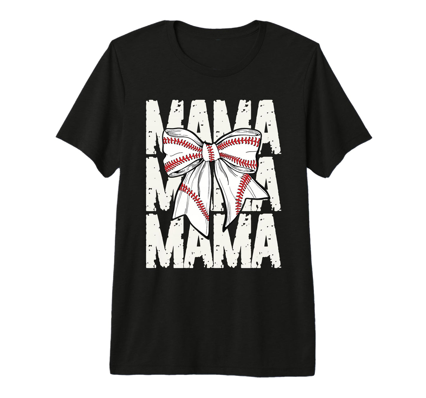 Baseball Mama Coquette Bow Sports Mom T-Shirt - Unique Graphic Men Women - T-Shirt, Sweatshirt, Hoodie