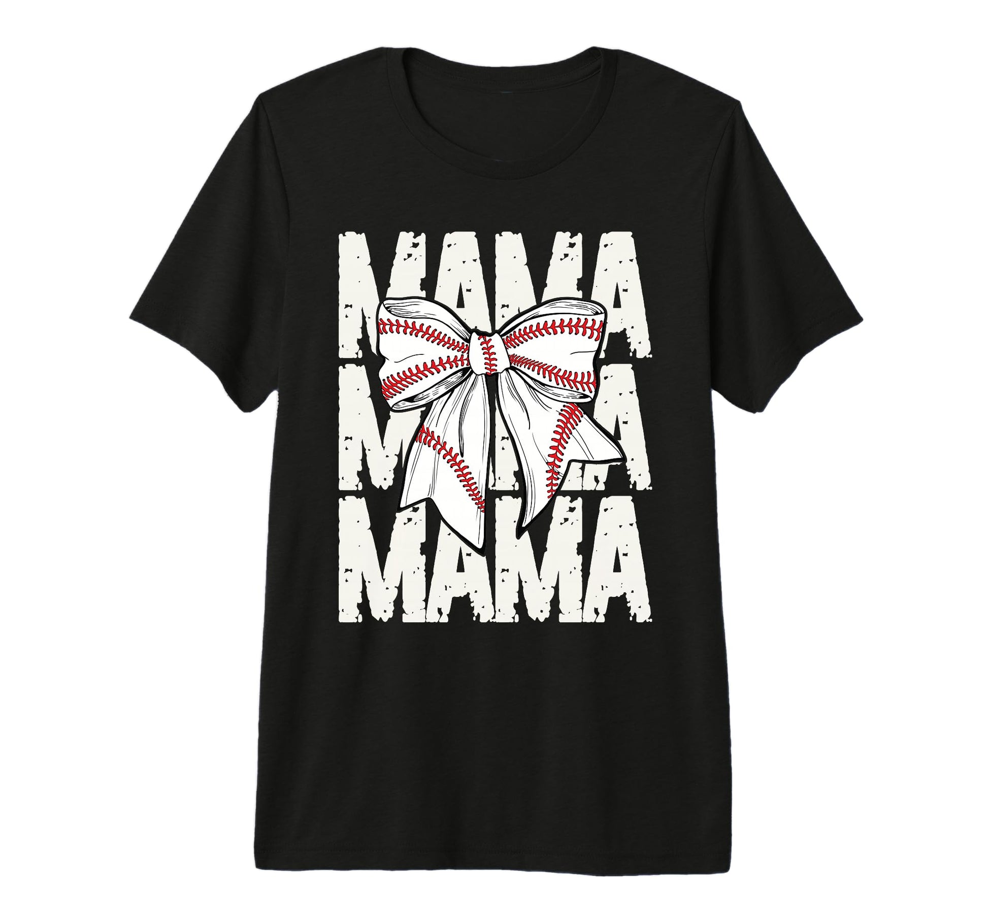 Baseball Mama Coquette Bow Sports Mom T-Shirt - Unique Graphic Men Women - T-Shirt, Sweatshirt, Hoodie