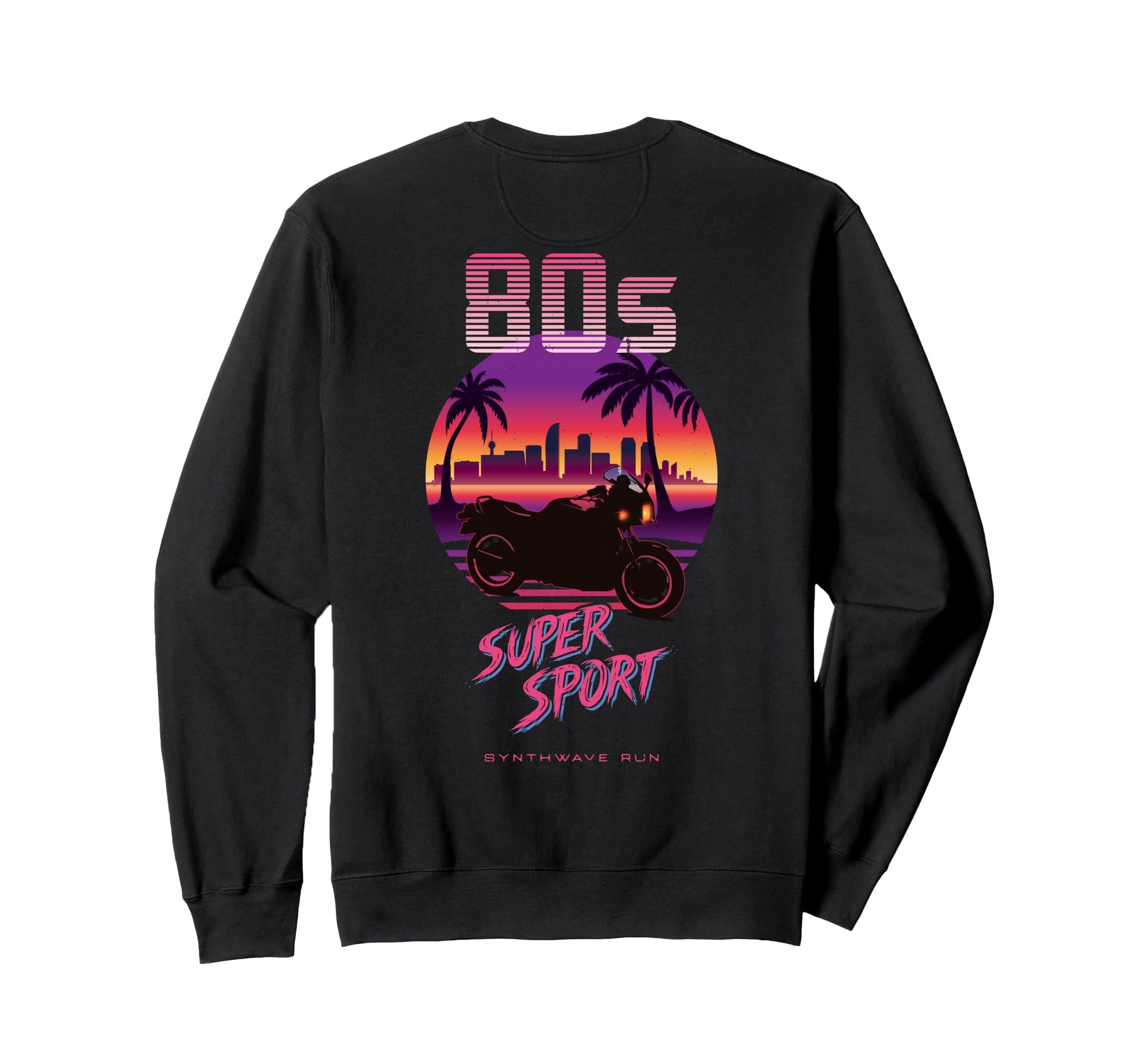 80S Supersport Synthwave Sweatshirt - Novelty Apparel for Adults - T-Shirt, Sweatshirt, Hoodie