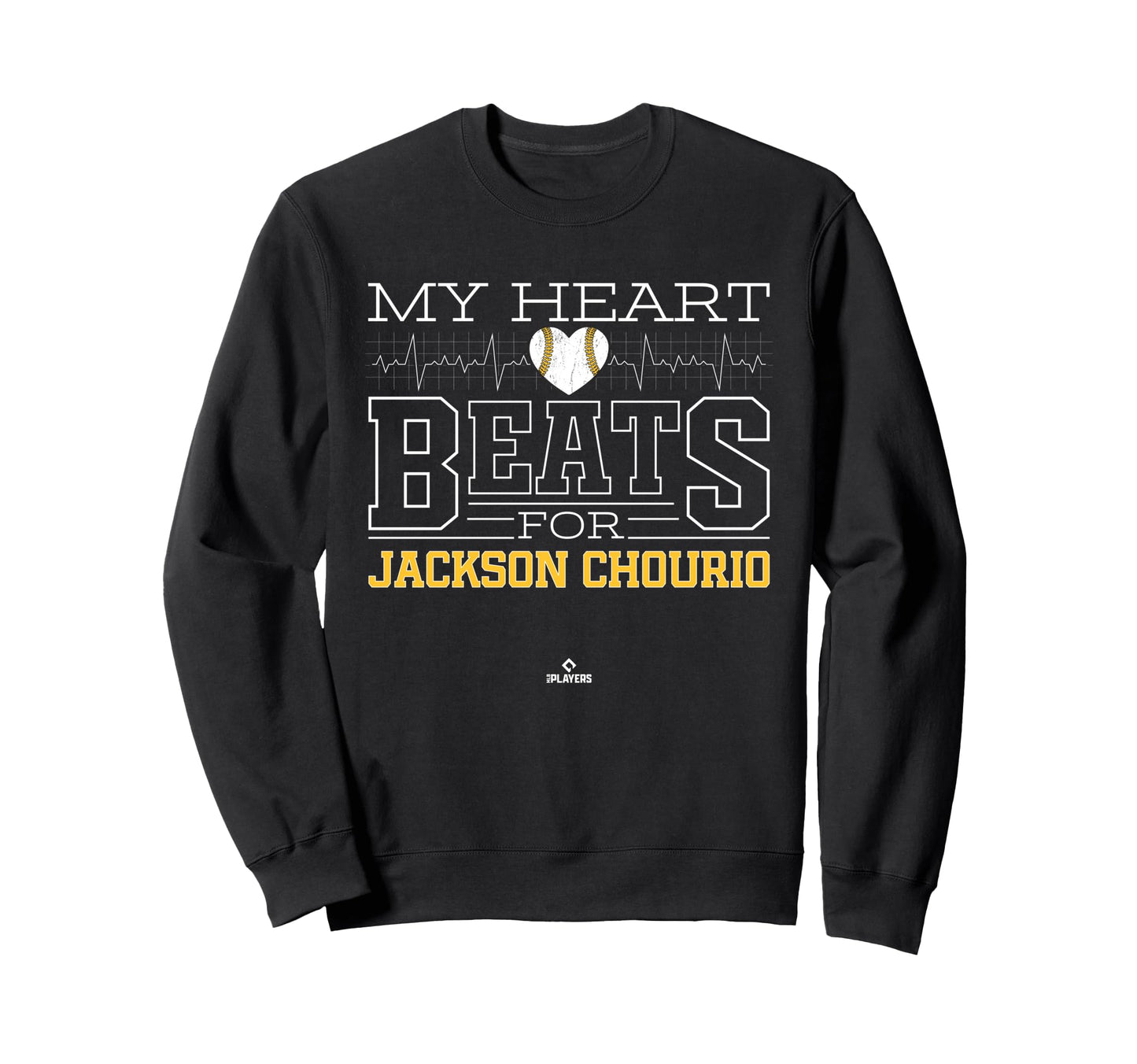 My Heart Beats Jackson Chourio Sweatshirt - Fun Novelty Design for Adults - T-Shirt, Sweatshirt, Hoodie
