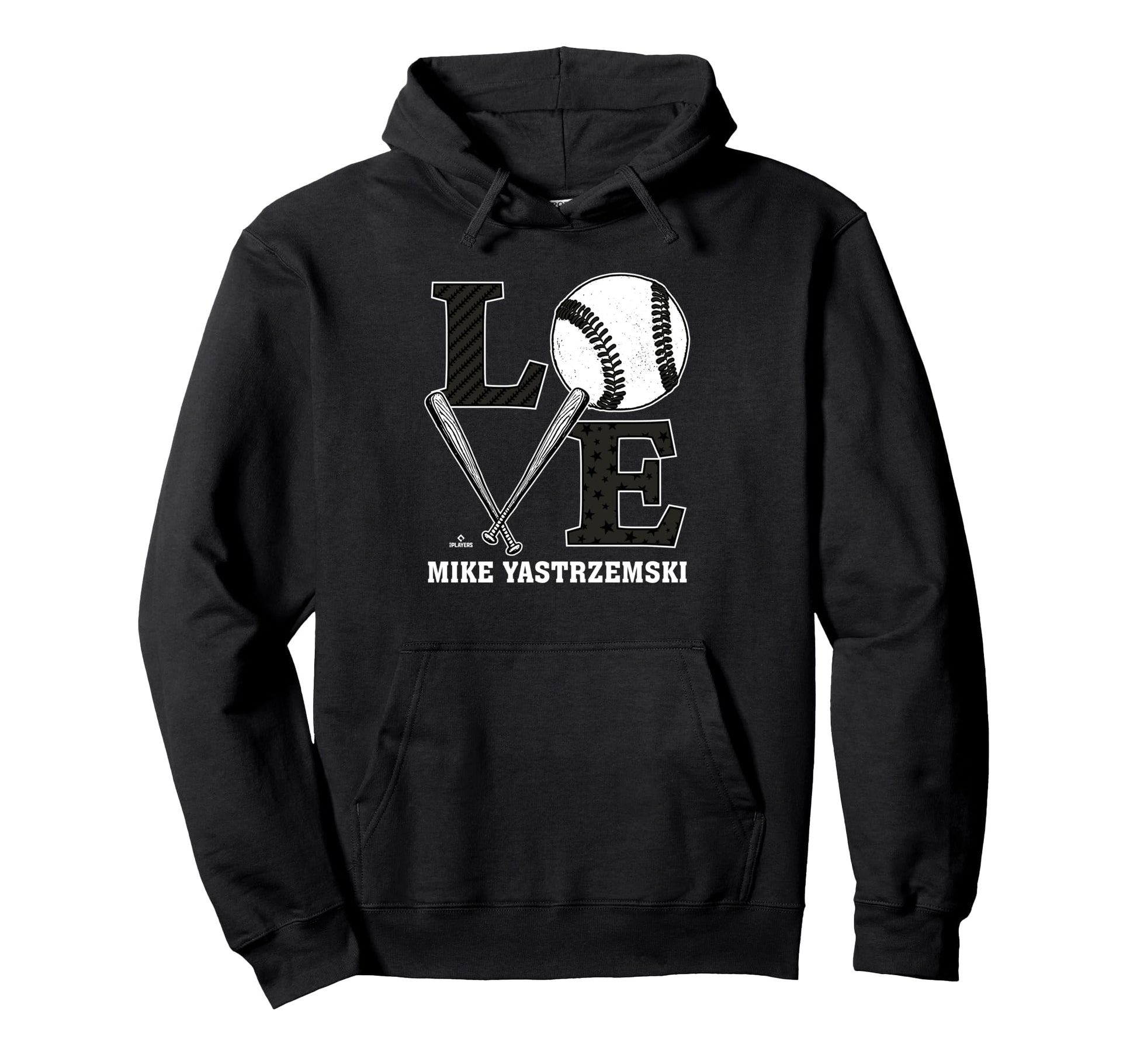 Distressed Baseball Love Mike Hoodie - Fun Novelty Design Unisex - T-Shirt, Sweatshirt, Hoodie