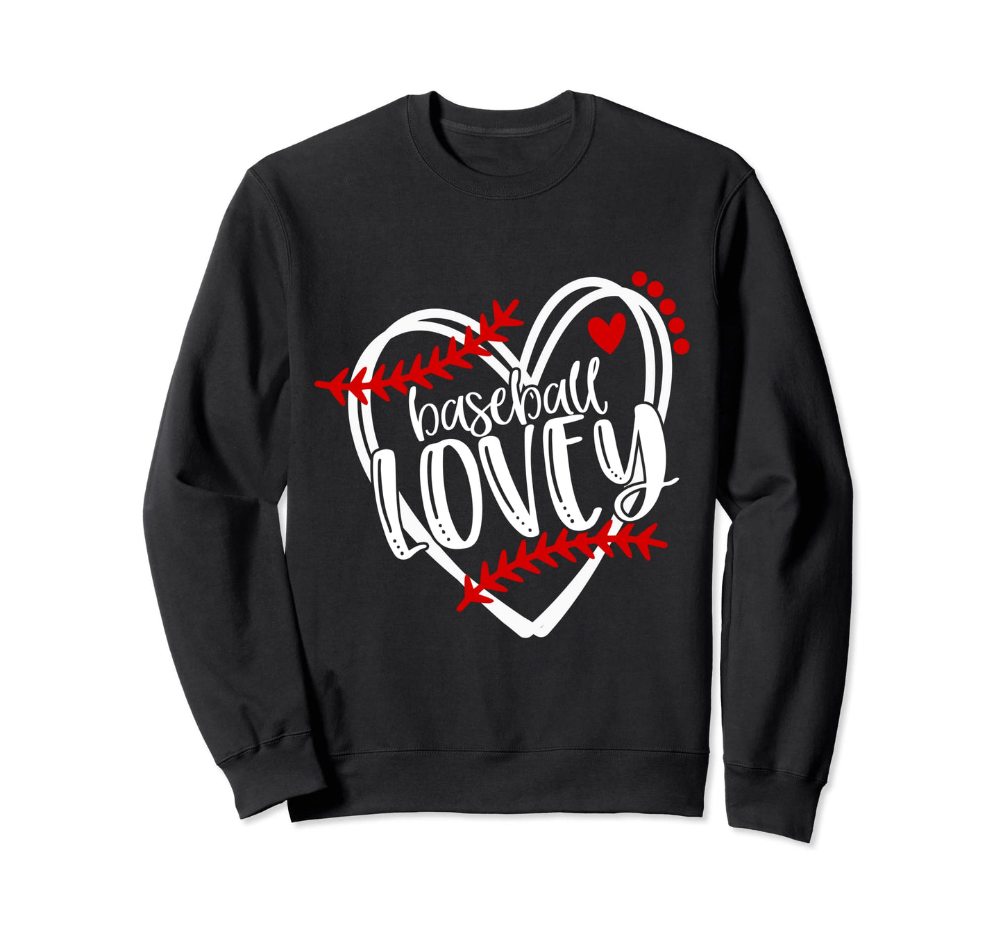 Baseball Lovey Distressed Heart Sweatshirt - Custom Art Print Men Women - T-Shirt, Sweatshirt, Hoodie