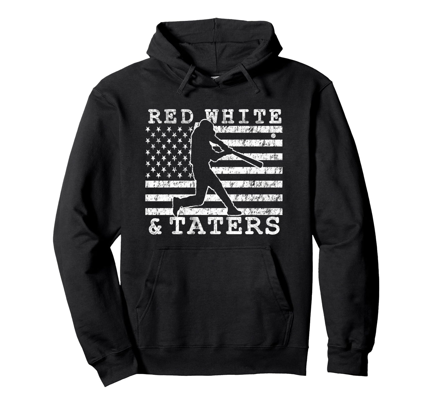 Baseball Softball Hitter Home Run Red White Hoodie - Graphic Print Unisex - T-Shirt, Sweatshirt, Hoodie