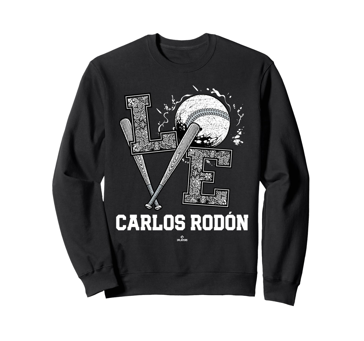 Distressed Baseball Love Carlos Rod Sweatshirt - Aesthetic Graphic Unisex - T-Shirt, Sweatshirt, Hoodie