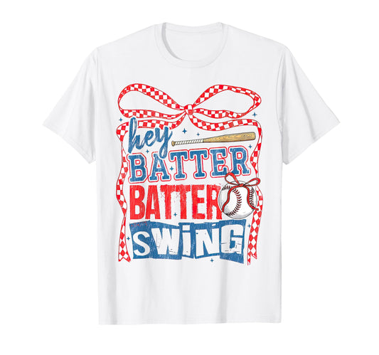 Baseball Batter Batter Swing Checkered T-Shirt - Graphic Print Unisex - T-Shirt, Sweatshirt, Hoodie