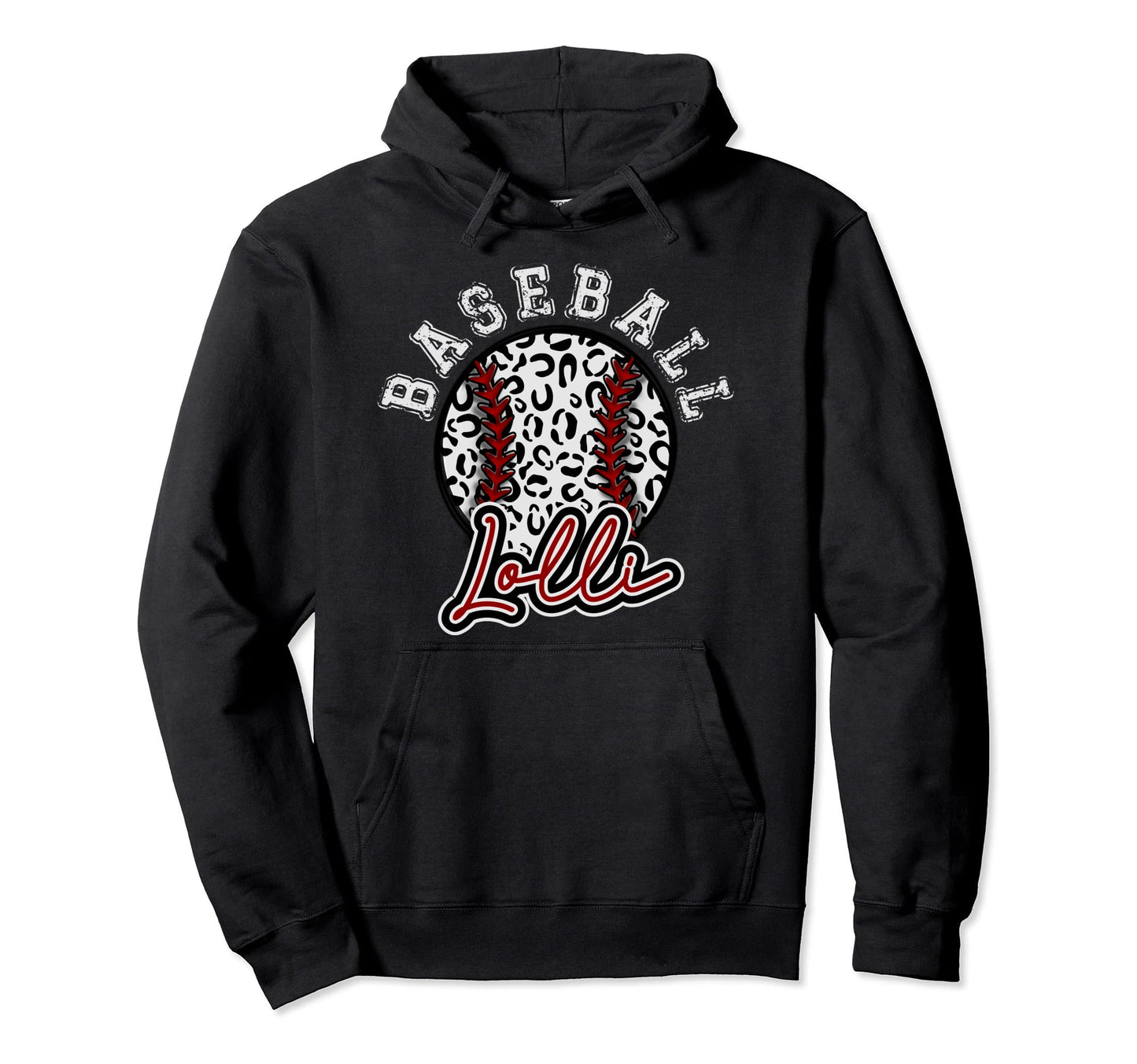 Leopard Cheetah Baseball Lolli Womens Trendy Hoodie - Trendy Graphic Unisex - T-Shirt, Sweatshirt, Hoodie