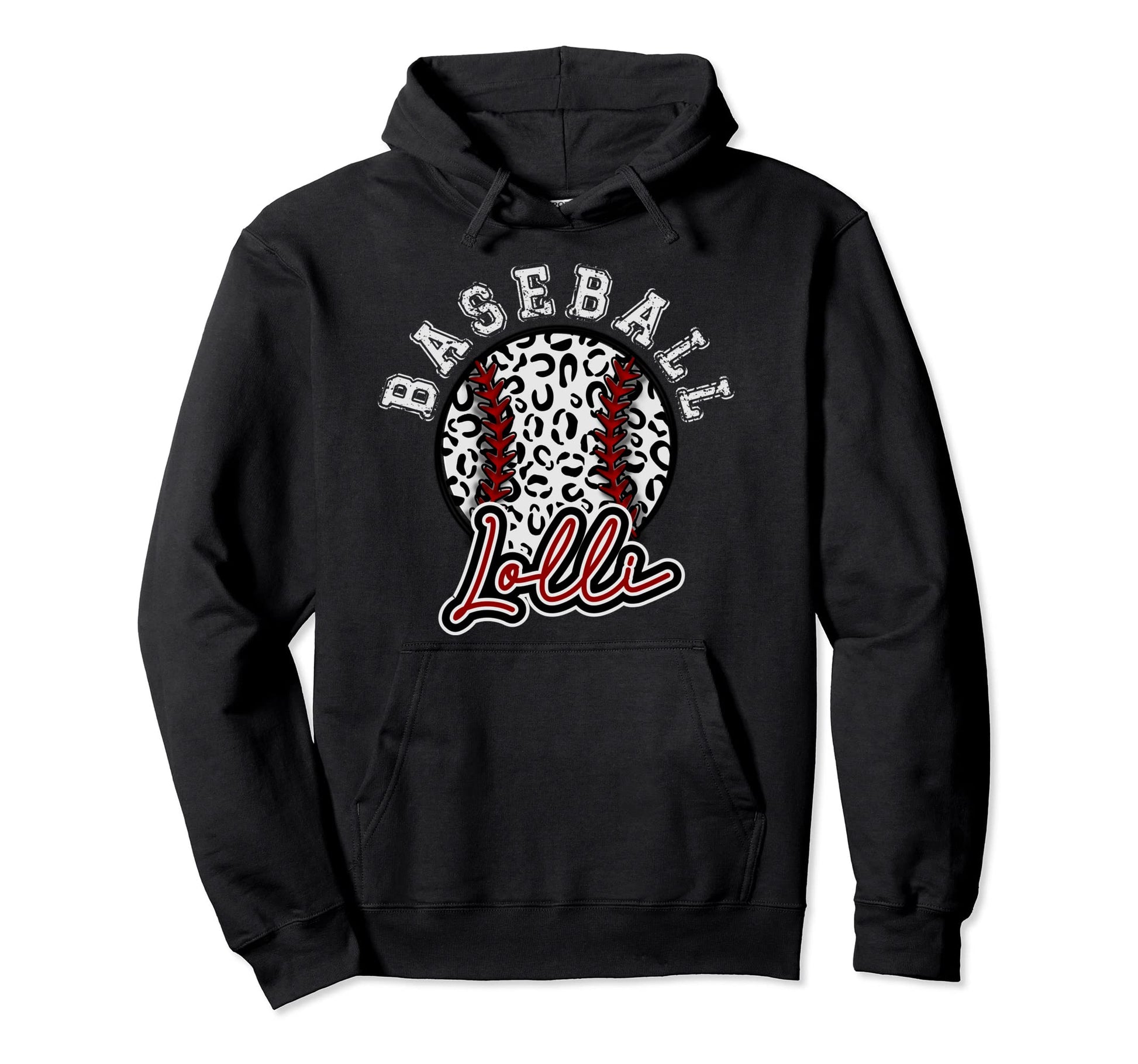Leopard Cheetah Baseball Lolli Womens Trendy Hoodie - Trendy Graphic Unisex - T-Shirt, Sweatshirt, Hoodie