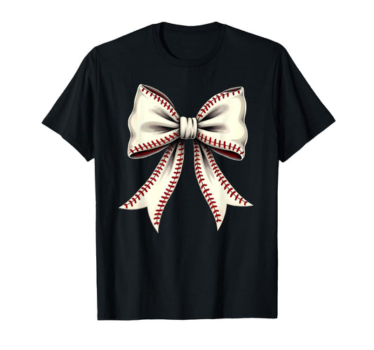 Baseball Coquette Bow Mommy T-Shirt - Graphic Print Men Women - T-Shirt, Sweatshirt, Hoodie