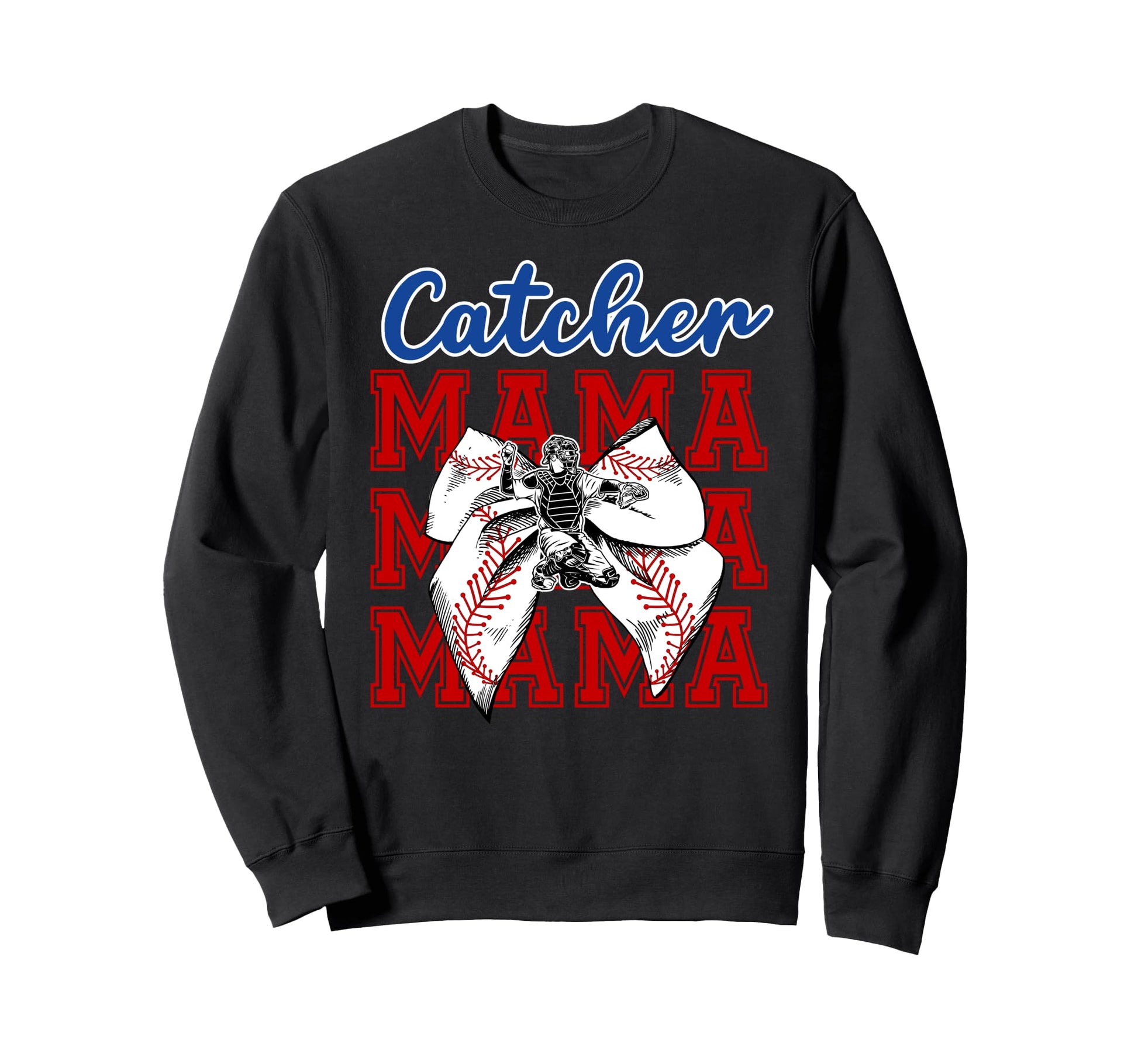 Baseball Catcher Mama Coquette Sweatshirt - Custom Art Print Men Women - T-Shirt, Sweatshirt, Hoodie