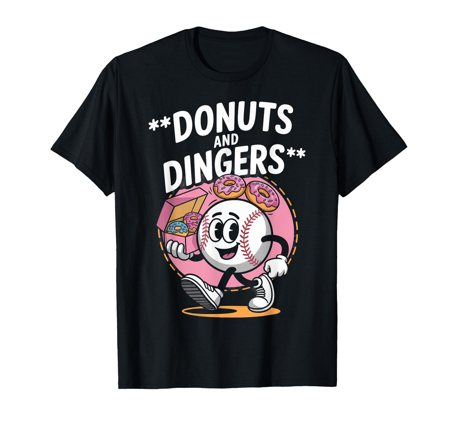 Donuts Home Runs Baseball Funny Sports T-Shirt - Graphic Print Men Women - T-Shirt, Sweatshirt, Hoodie