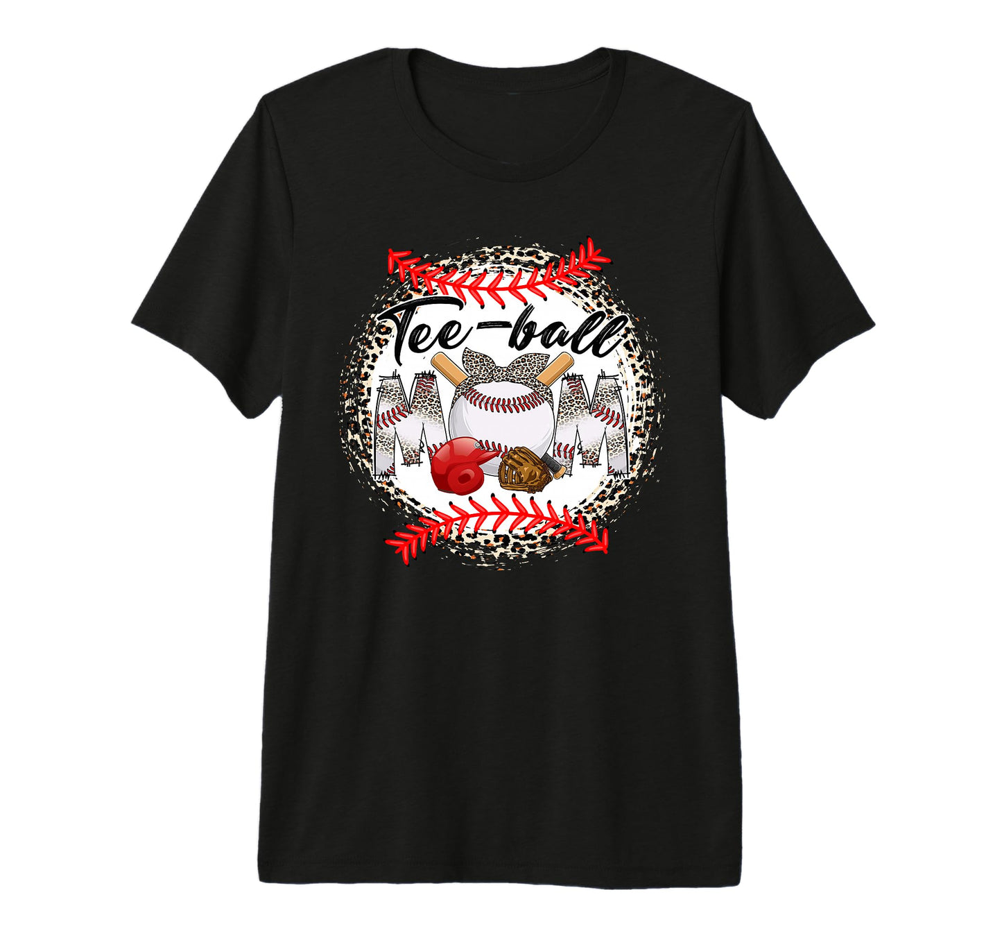 Funny Ball Mom Baseball Mom Leopard T-Shirt - Streetwear Style Unisex - T-Shirt, Sweatshirt, Hoodie