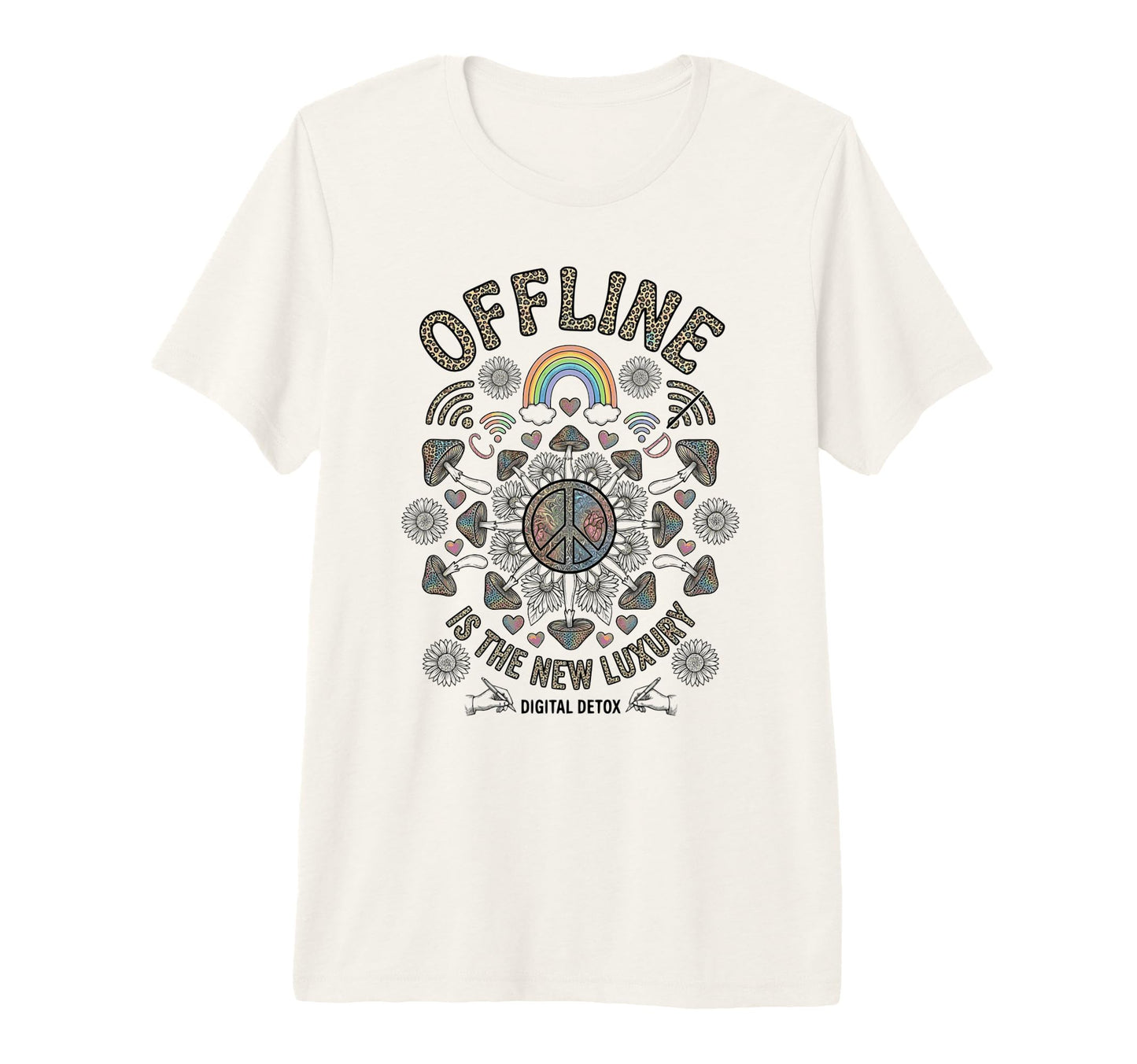 Offline Is New Luxury Psychedelic T-Shirt - Aesthetic Graphic Men Women - T-Shirt, Sweatshirt, Hoodie